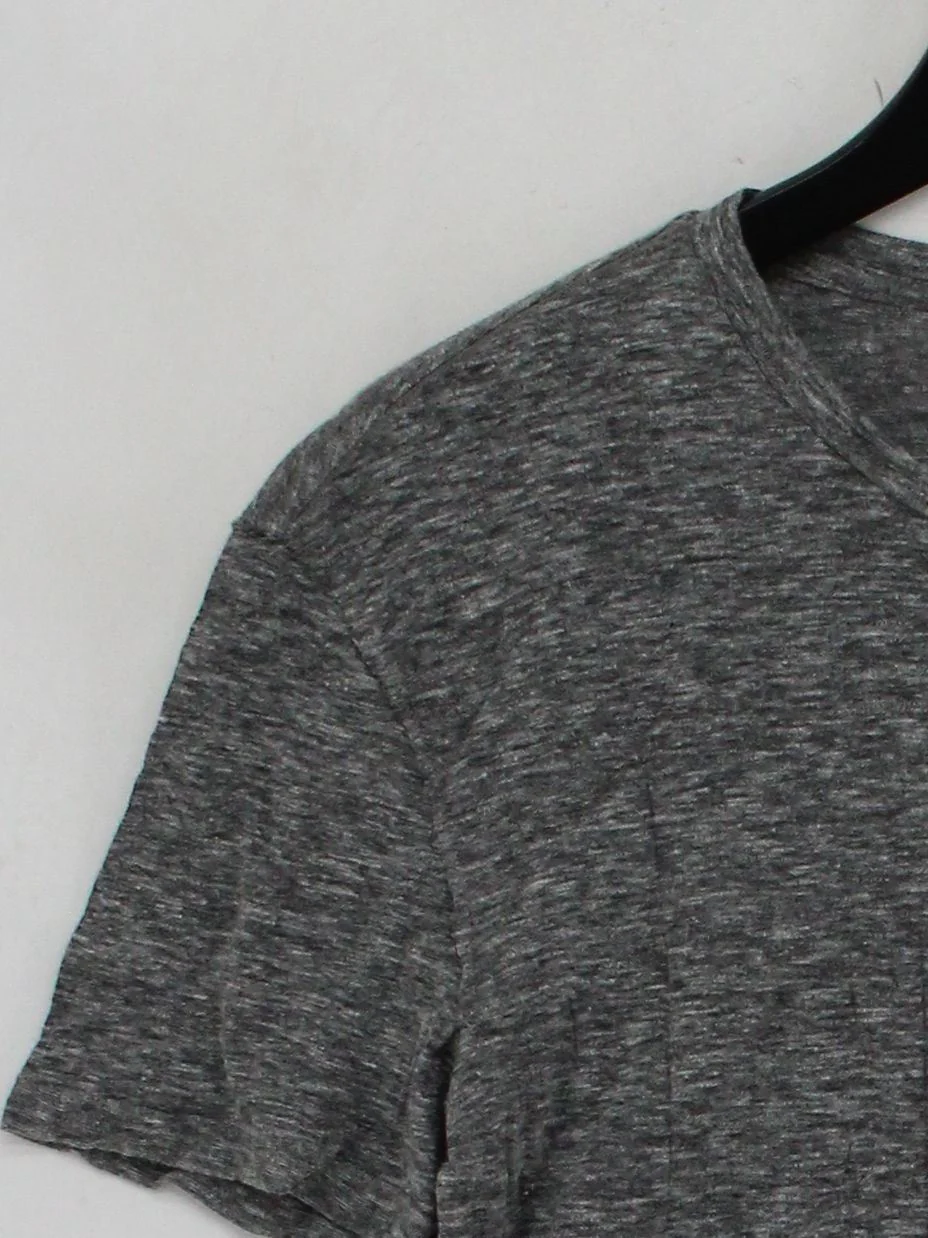 AllSaints Men's T-Shirt XS Grey Cotton with Viscose Basic - Image 4
