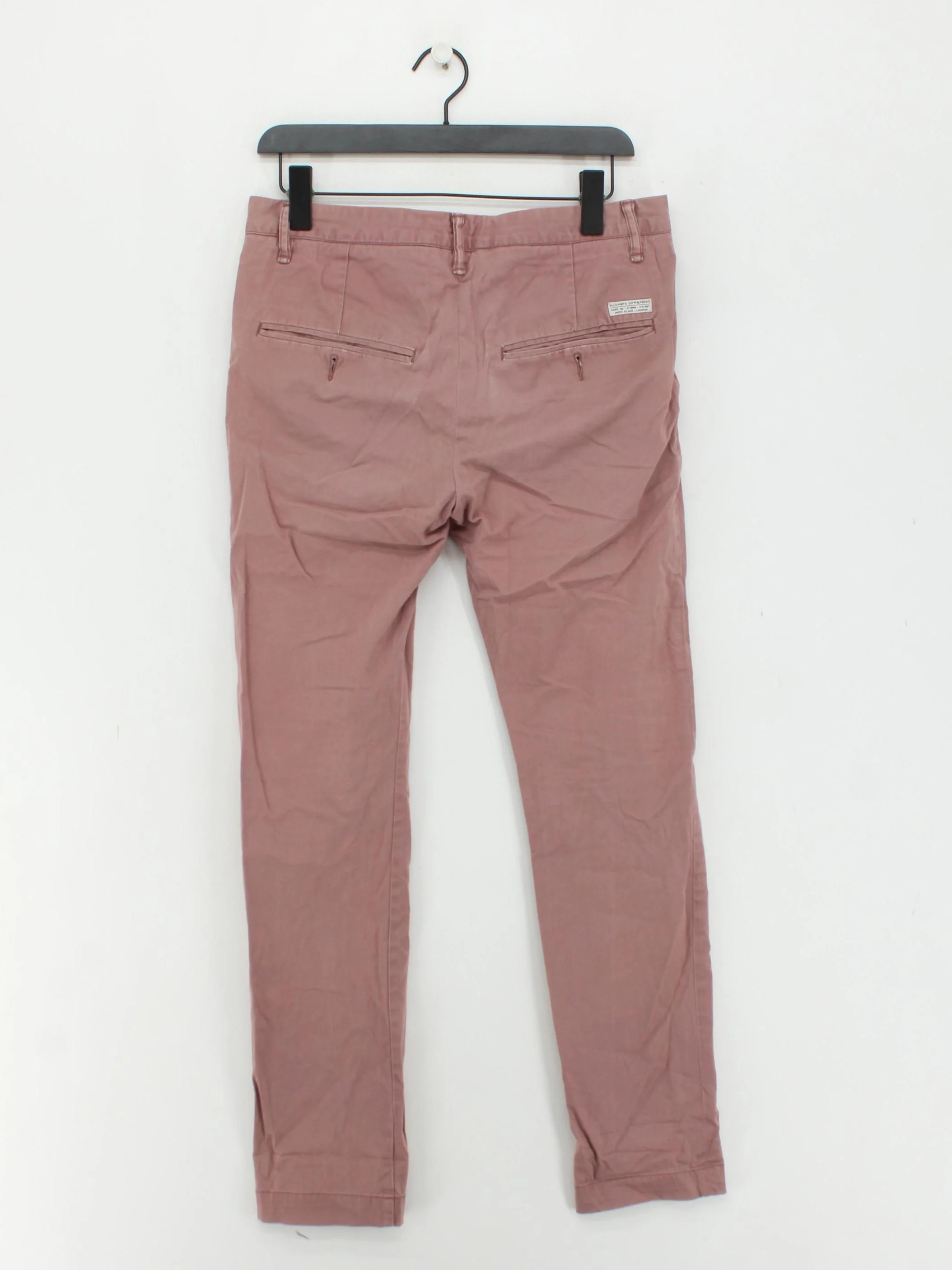 AllSaints Men's Trousers W 30 in Red Cotton with Elastane Straight Chino - Image 2