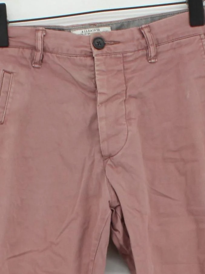 AllSaints Men's Trousers W 30 in Red Cotton with Elastane Straight Chino - Image 3