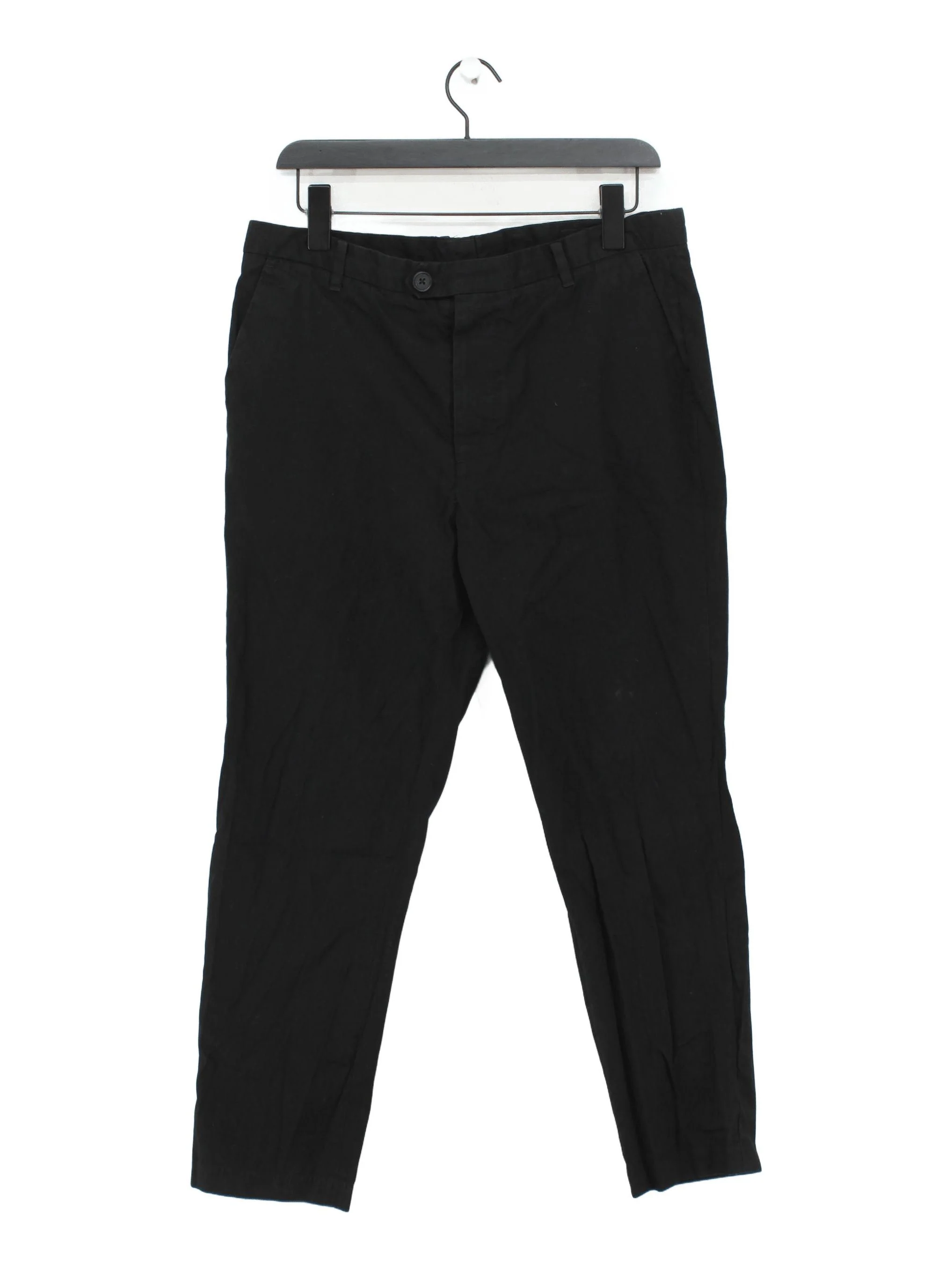 AllSaints Men's Trousers W 32 in Black 100% Cotton Tapered Chino