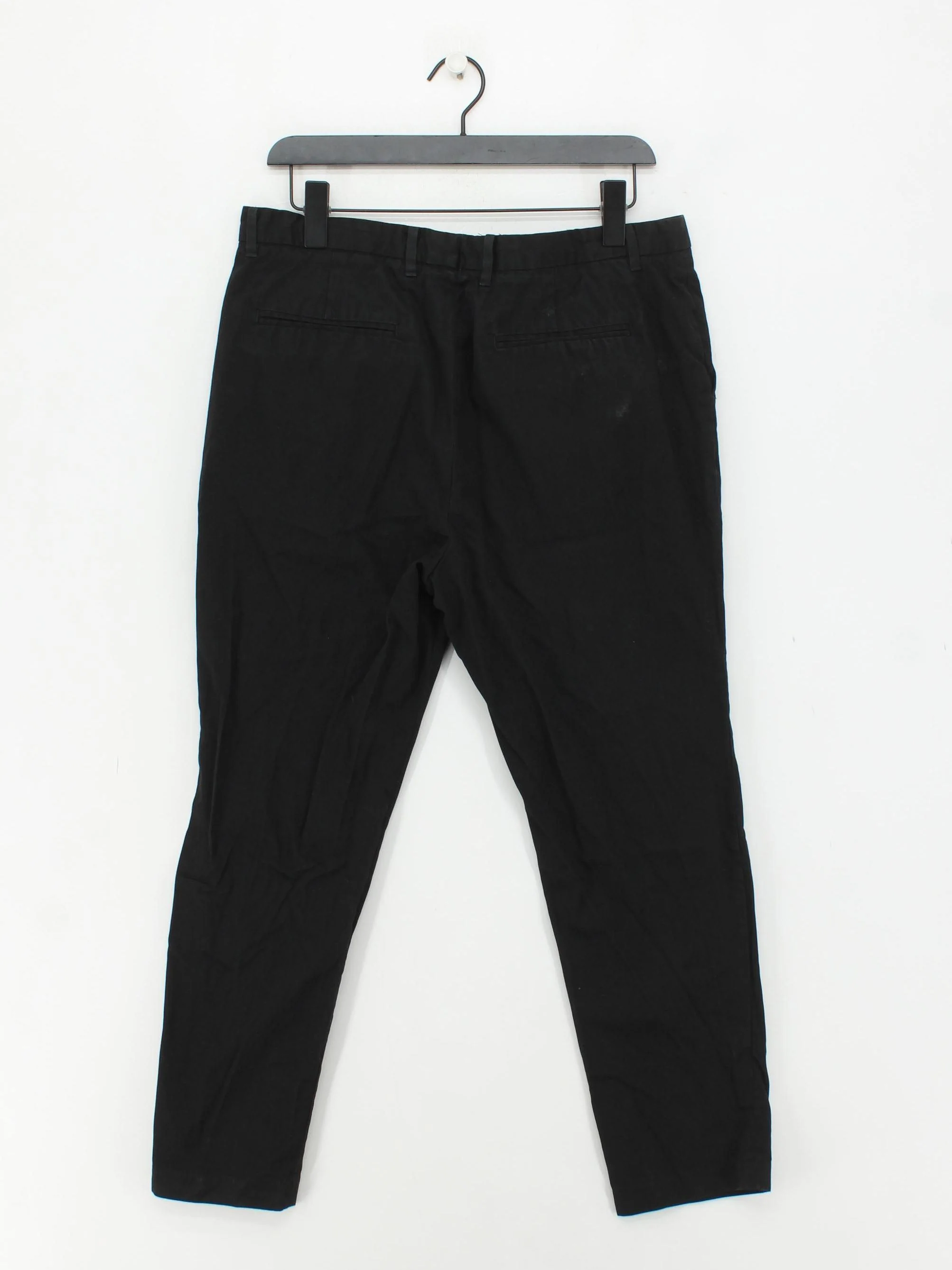 AllSaints Men's Trousers W 32 in Black 100% Cotton Tapered Chino - Image 2