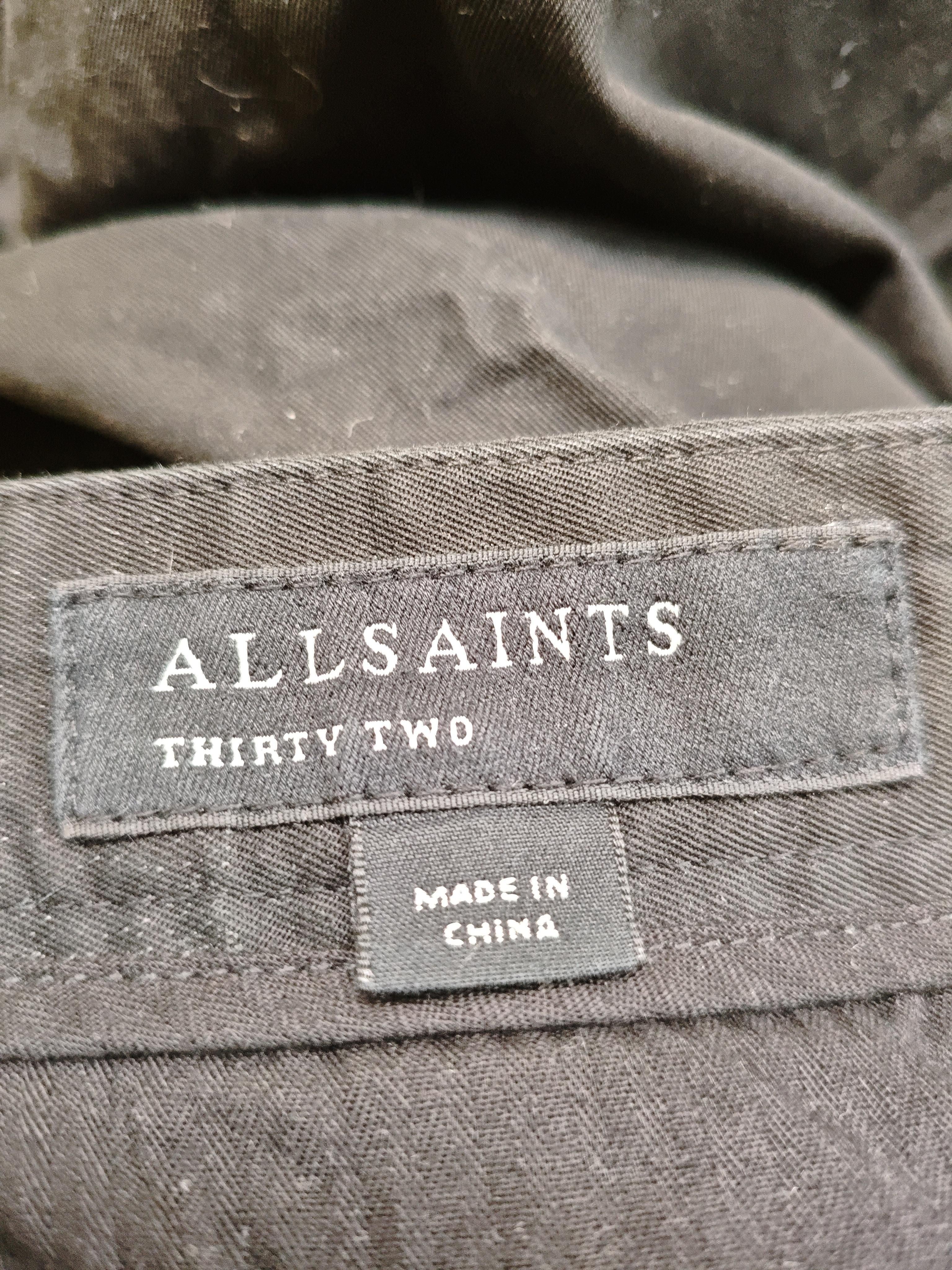 AllSaints Men's Trousers W 32 in Black 100% Cotton Tapered Chino - Image 8