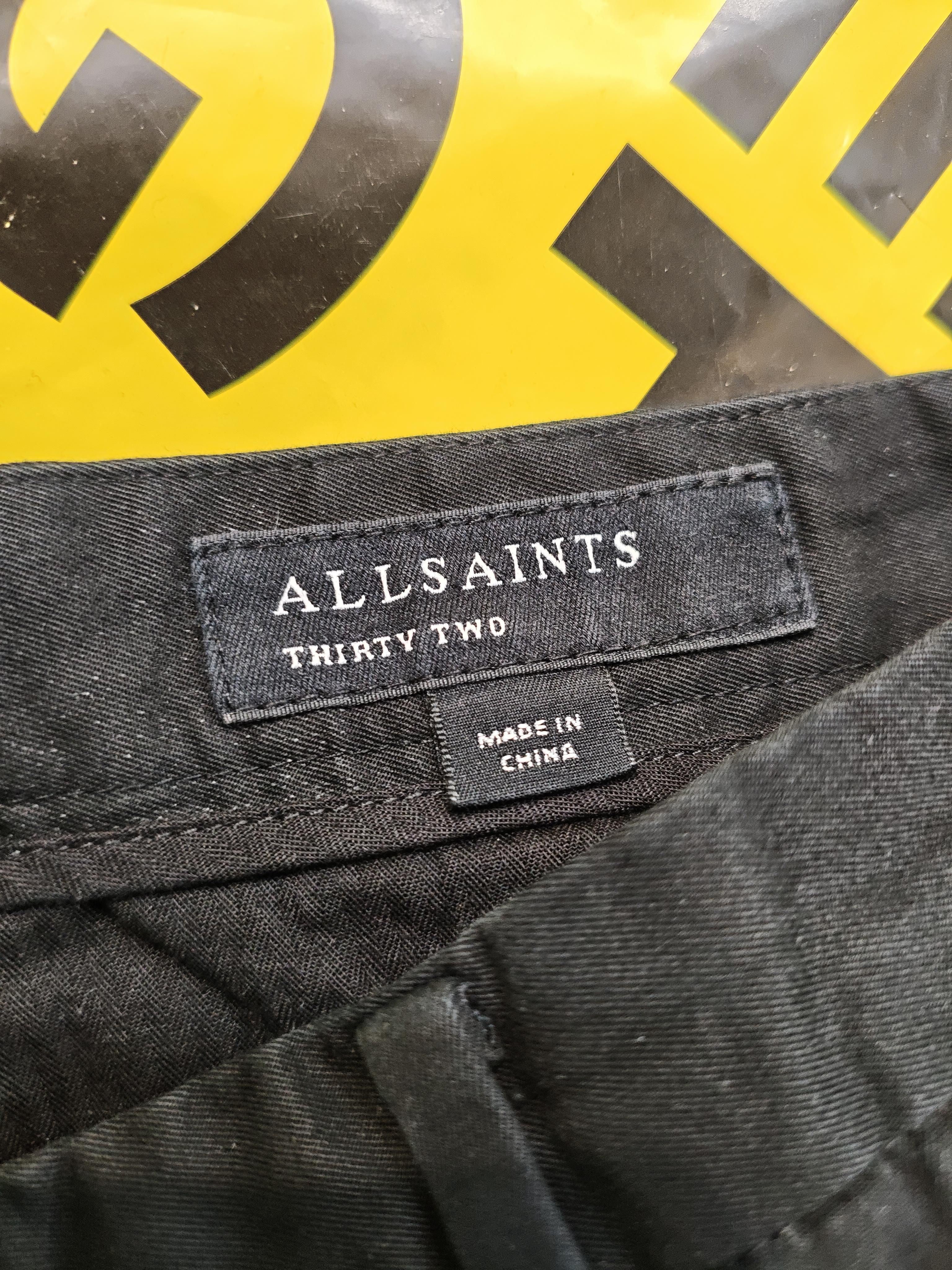 AllSaints Men's Trousers W 32 in Black 100% Cotton Tapered Chino - Image 9