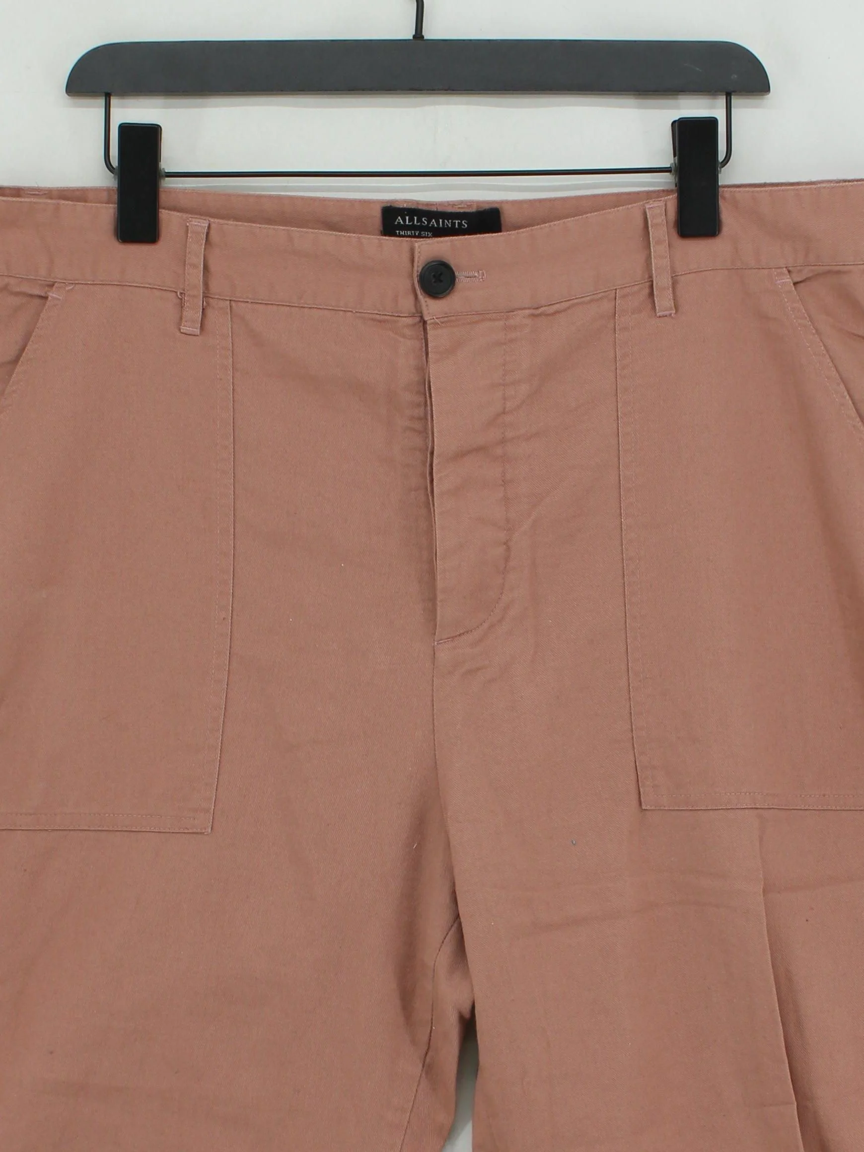 AllSaints Men's Trousers W 36 in Tan Cotton with Linen Tapered Chino - Image 3