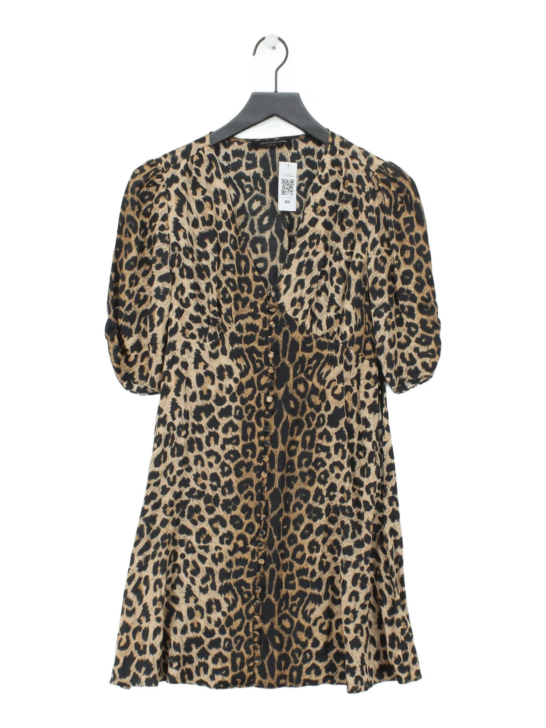 AllSaints Mini Dress UK10 in Tan