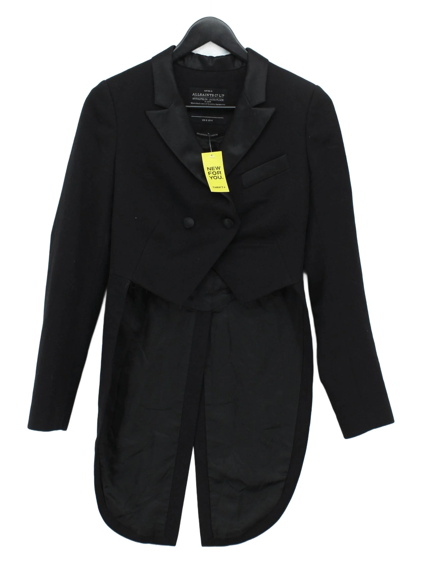 AllSaints Overcoat jacket black
