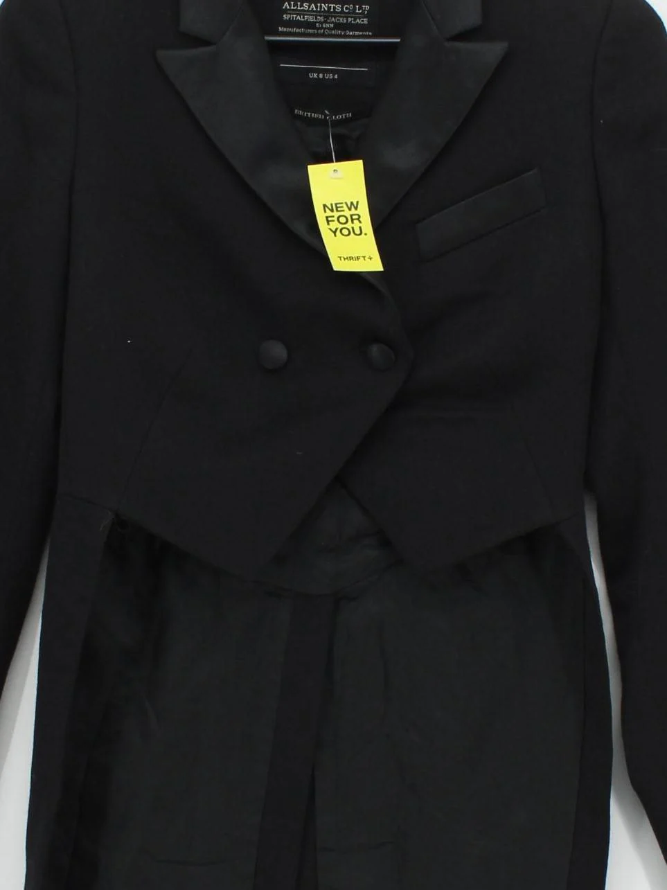 AllSaints Overcoat jacket black - Image 3