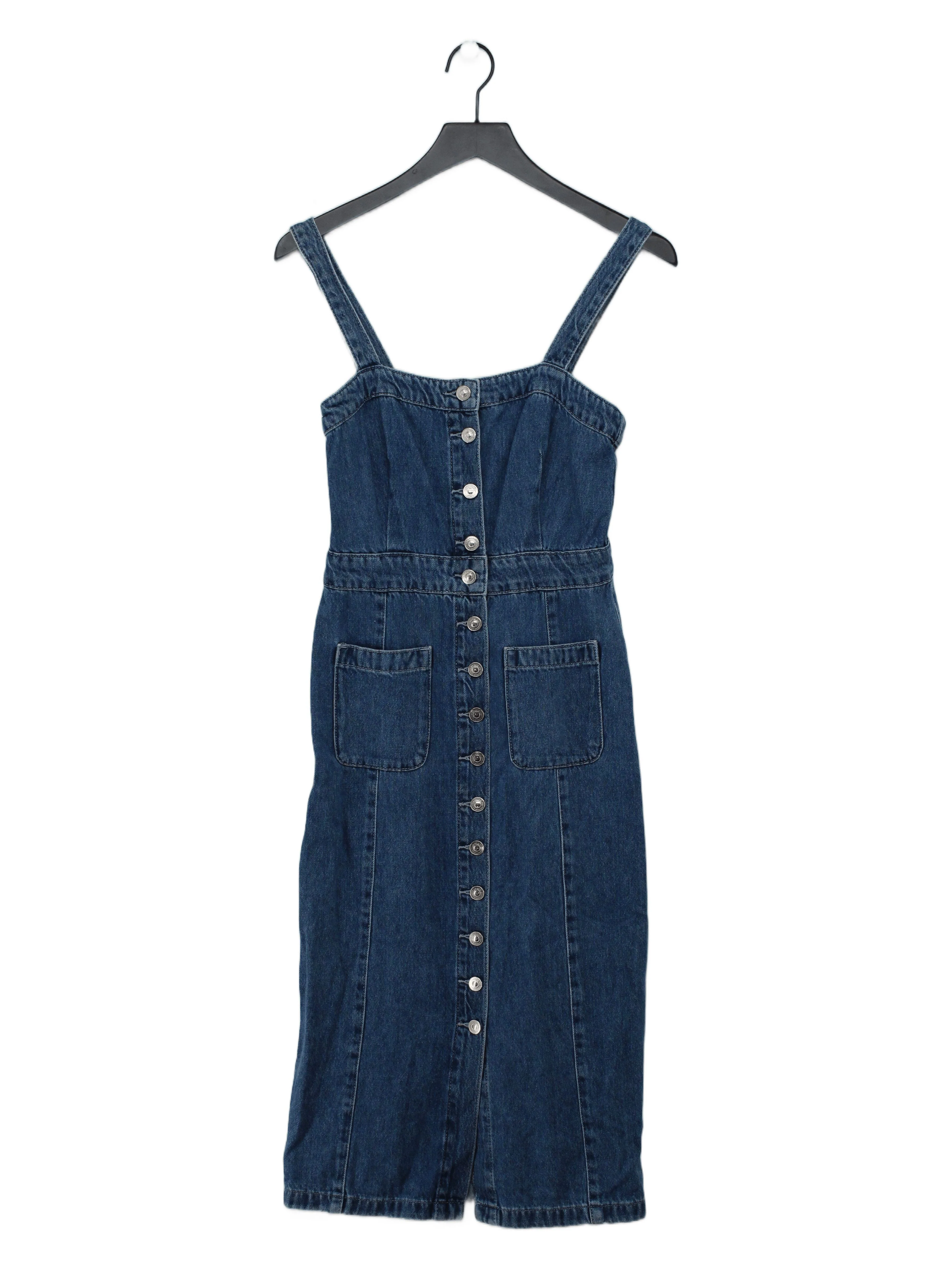 AllSaints Pinafore/Dungaree Midi Dress UK8 in Blue
