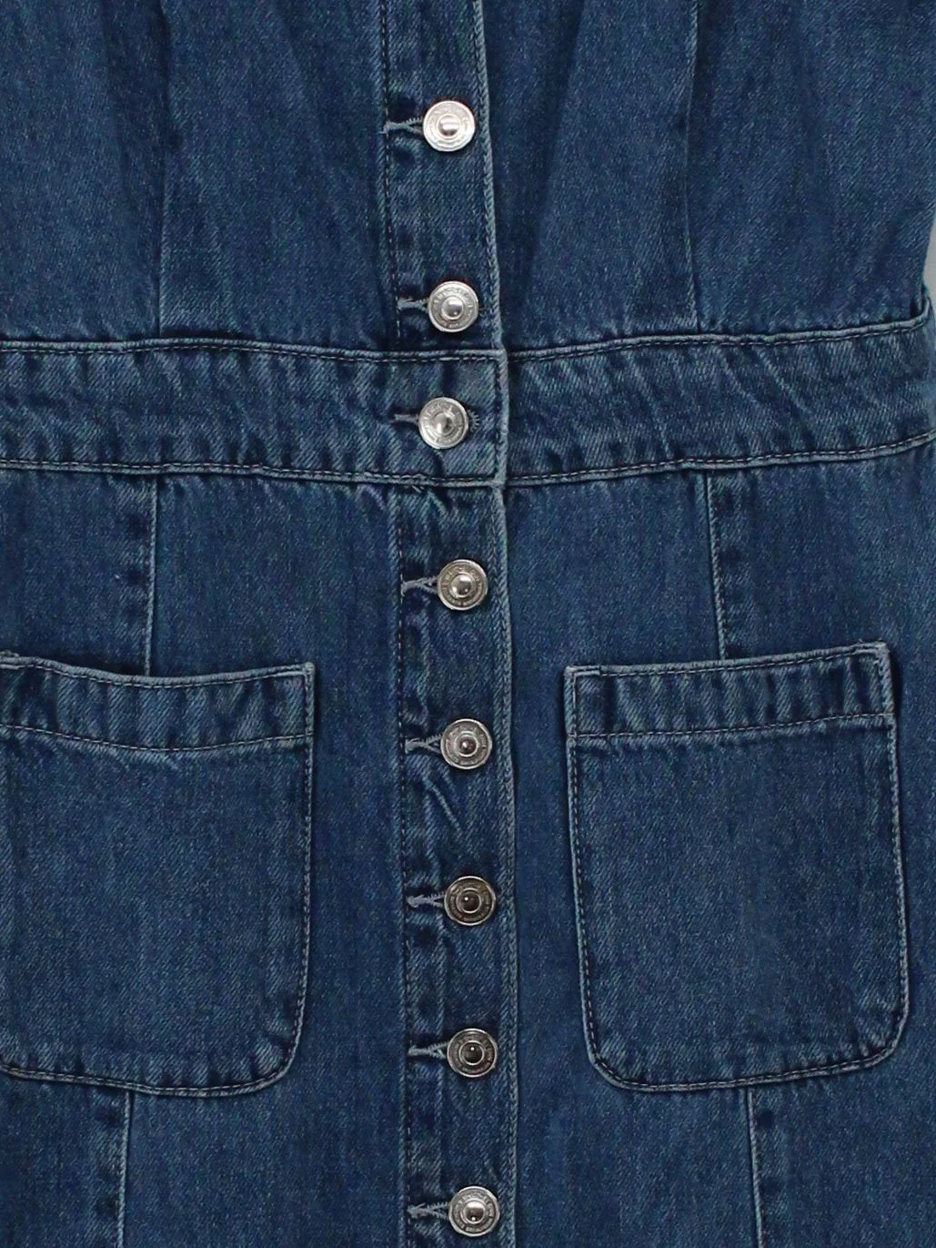 AllSaints Pinafore/Dungaree Midi Dress UK8 in Blue - Image 3