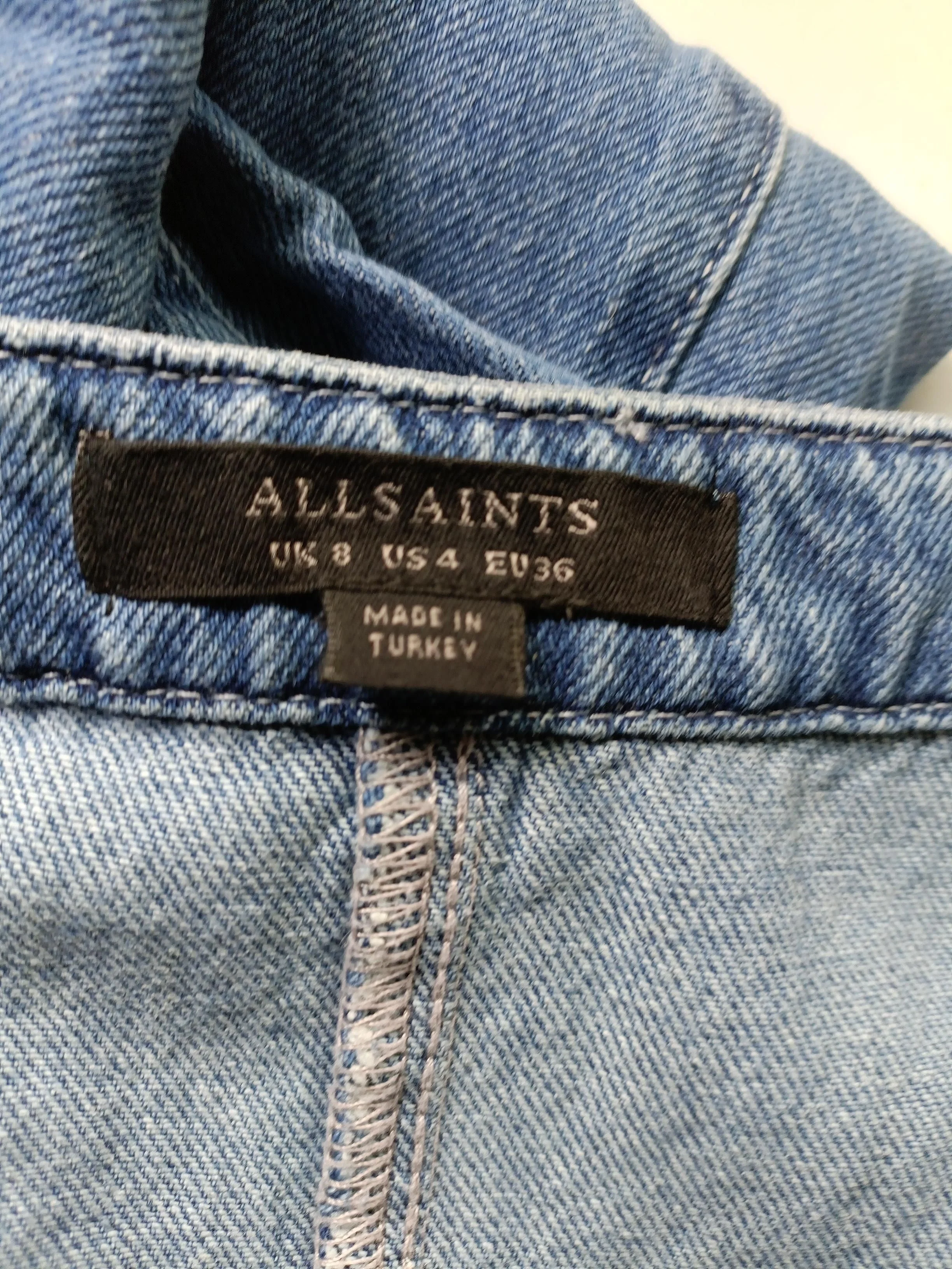 AllSaints Pinafore/Dungaree Midi Dress UK8 in Blue - Image 5