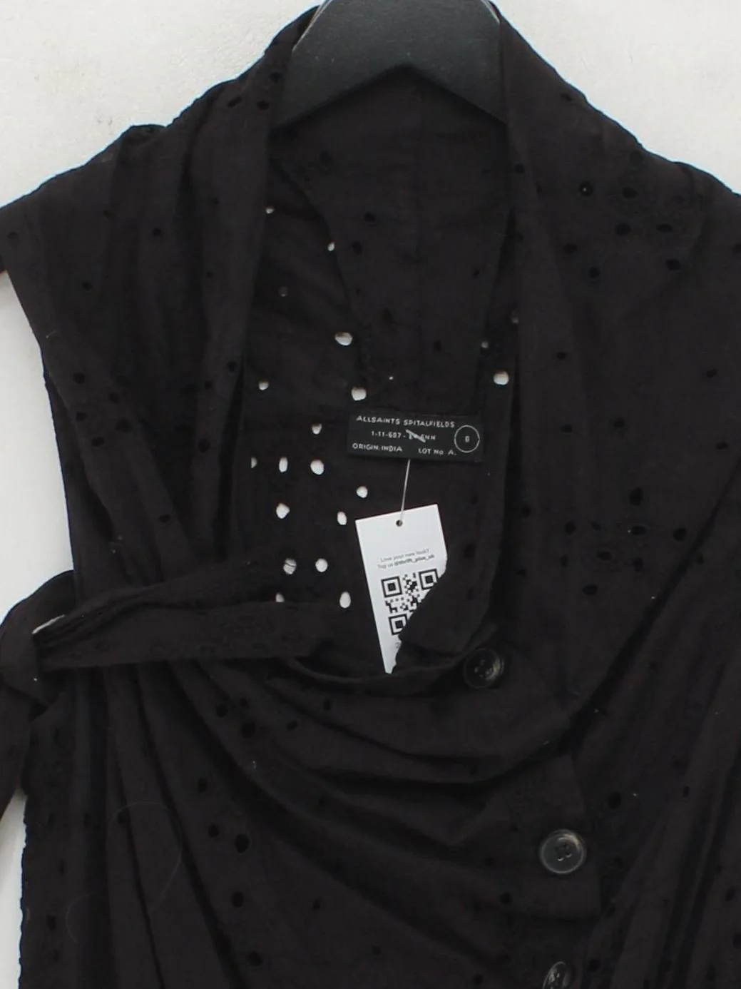 AllSaints Shirt Mini Dress M in Black - Image 3
