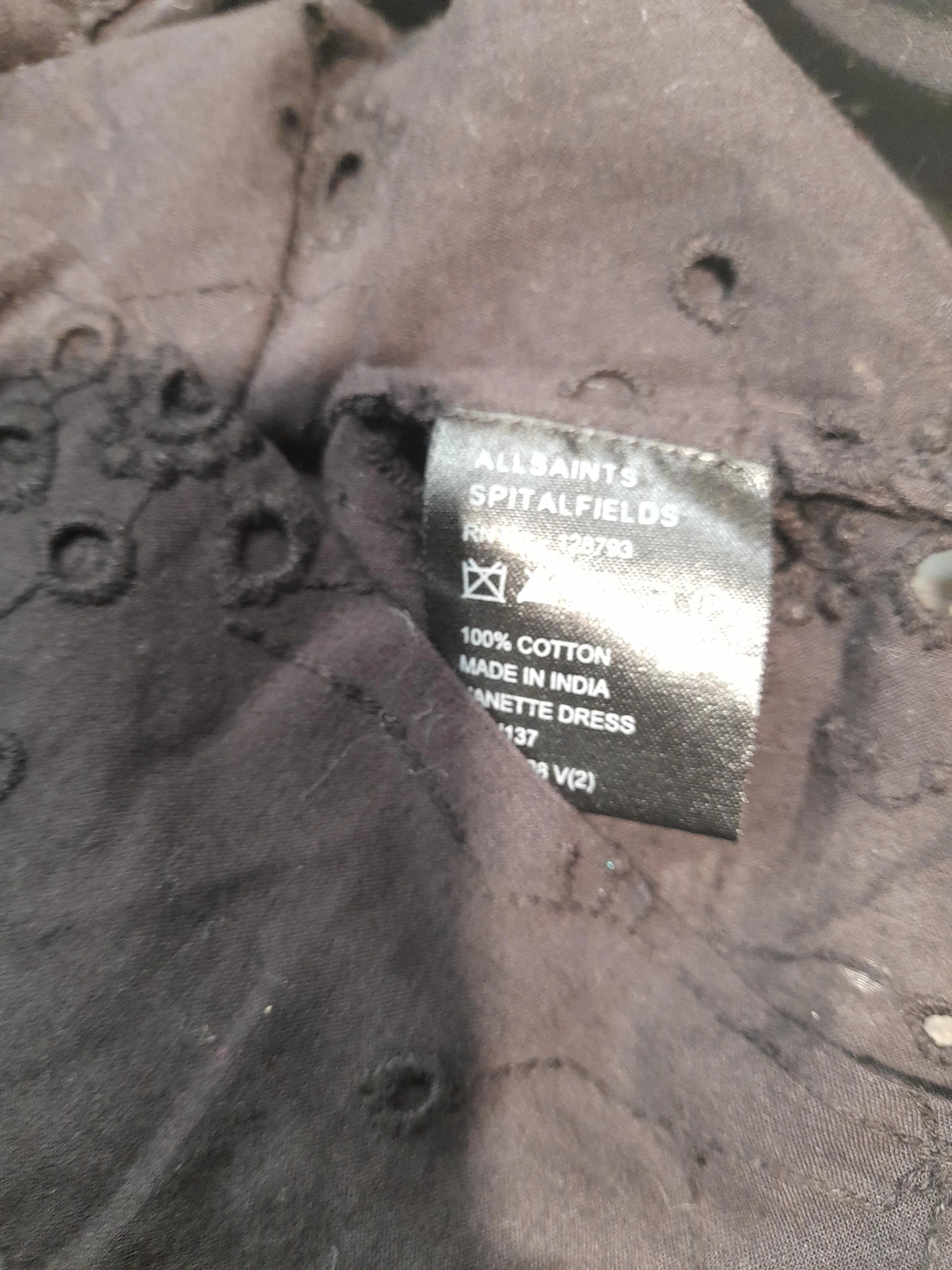 AllSaints Shirt Mini Dress M in Black - Image 6