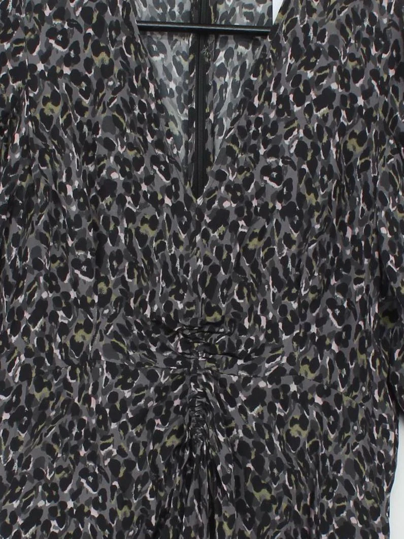 AllSaints Shirt Mini Dress UK12 in Grey - Image 3
