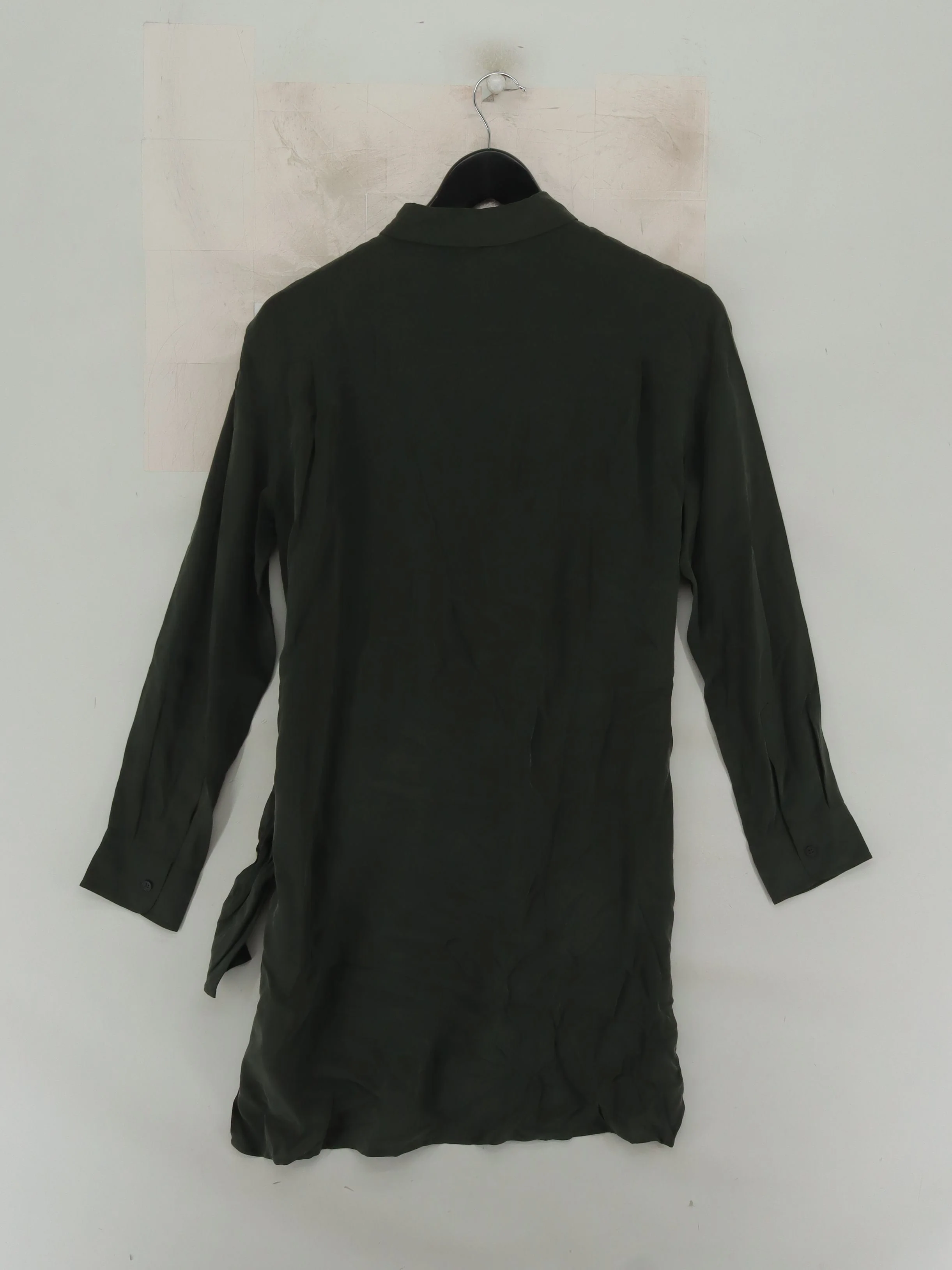 AllSaints Shirt Mini Dress UK8 in Green - Image 2