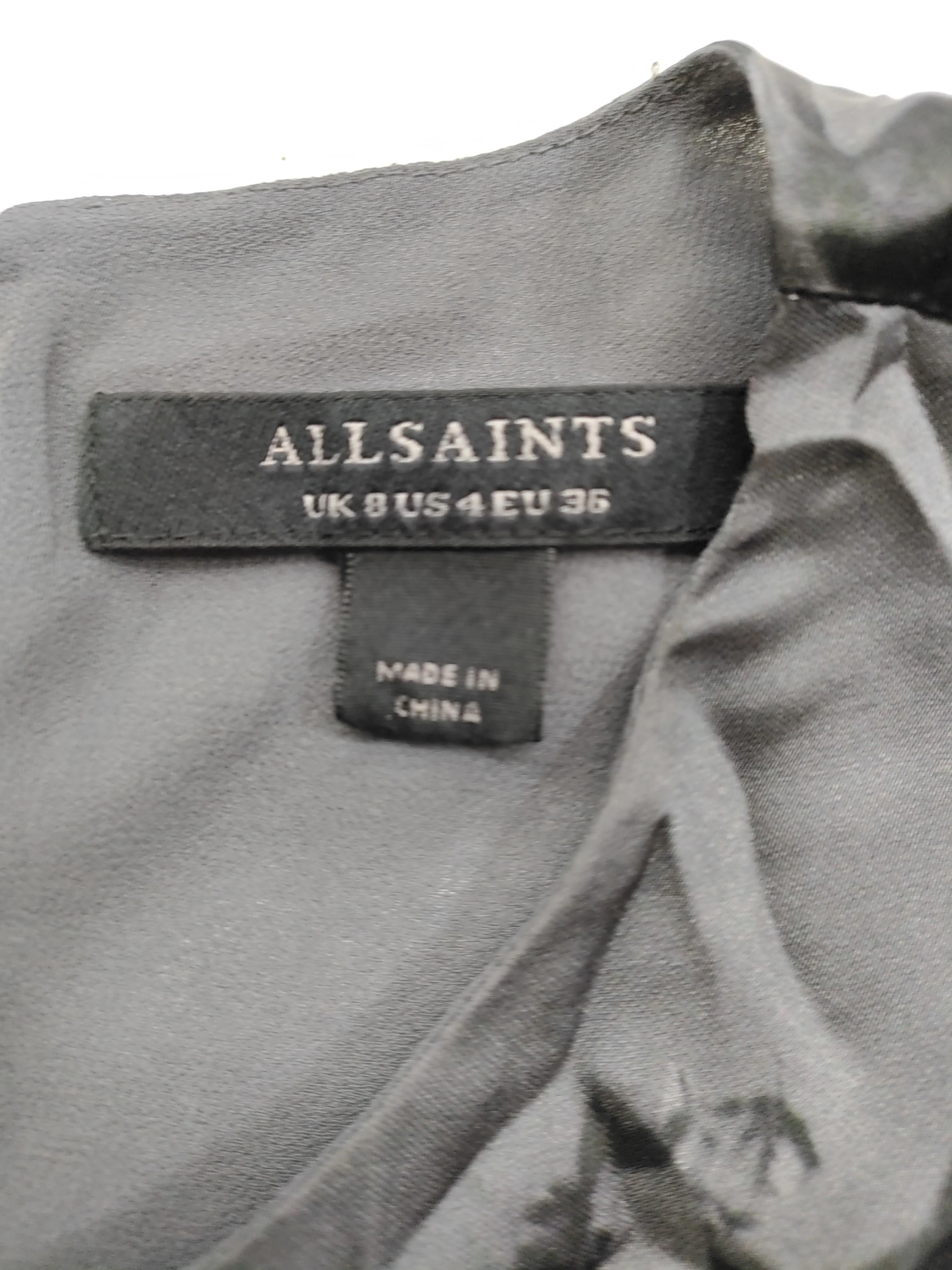 AllSaints Skater Midi Dress UK8 in Grey - Image 5