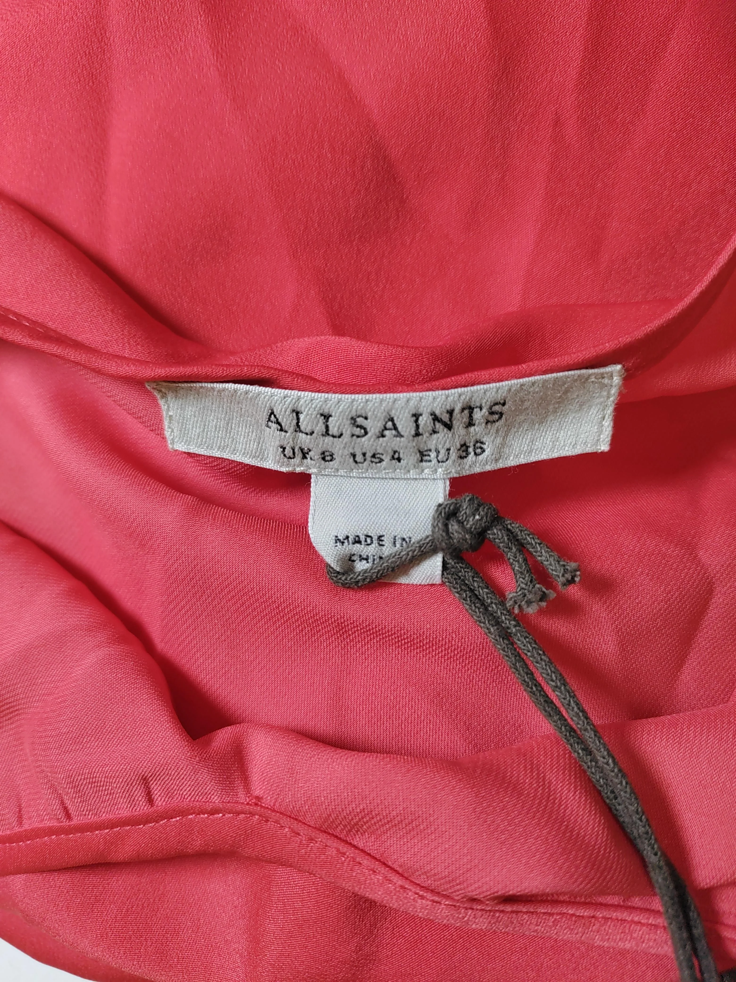 AllSaints Slip Maxi Dress UK8 in Red - Image 5