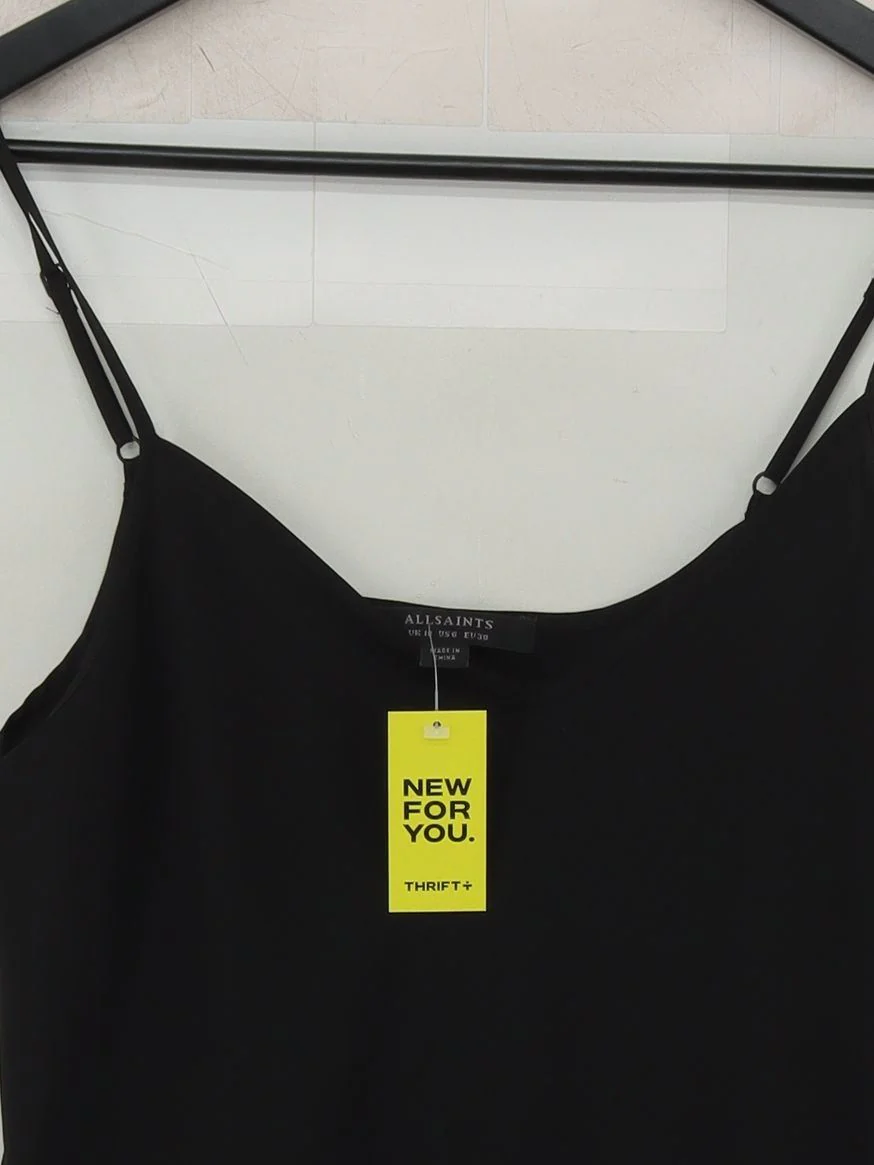 AllSaints Slip Mini Dress UK10 in Black - Image 3