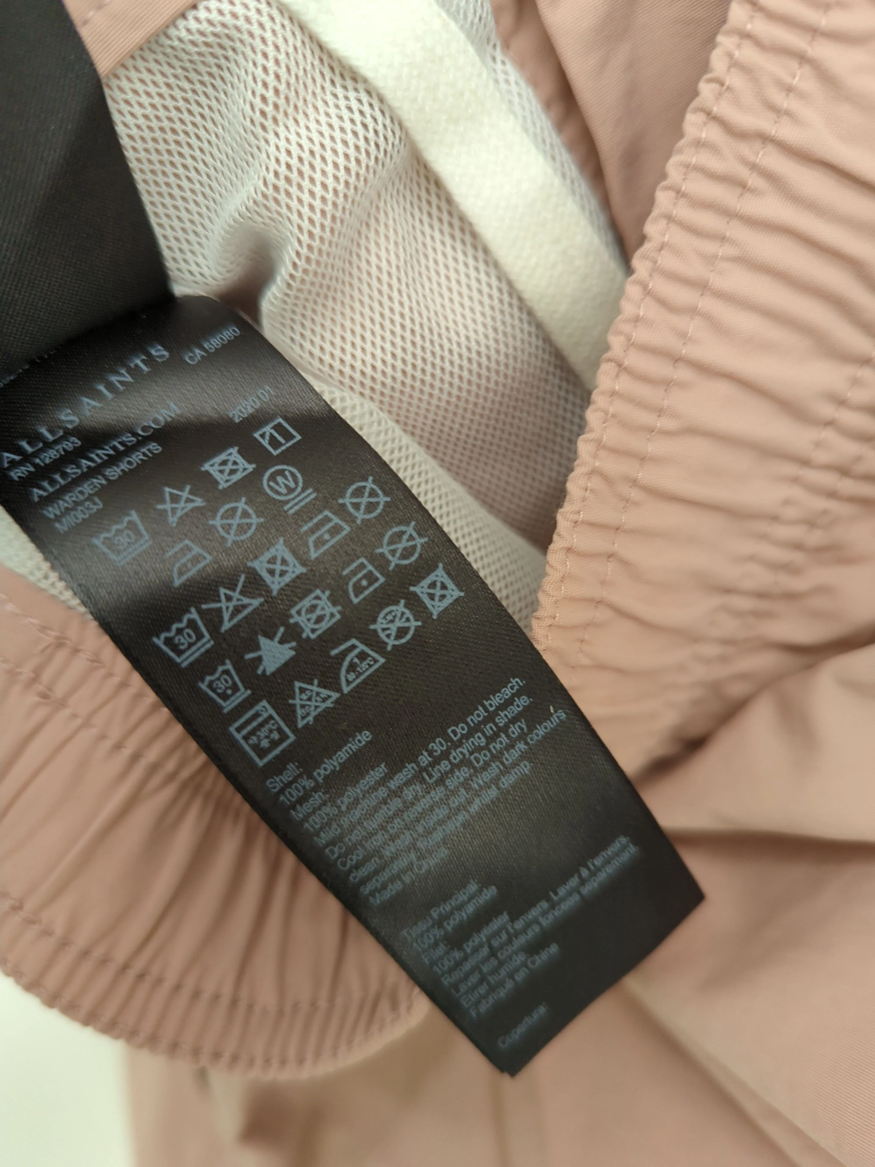AllSaints swim trunks in pink RRP £50 - Image 6