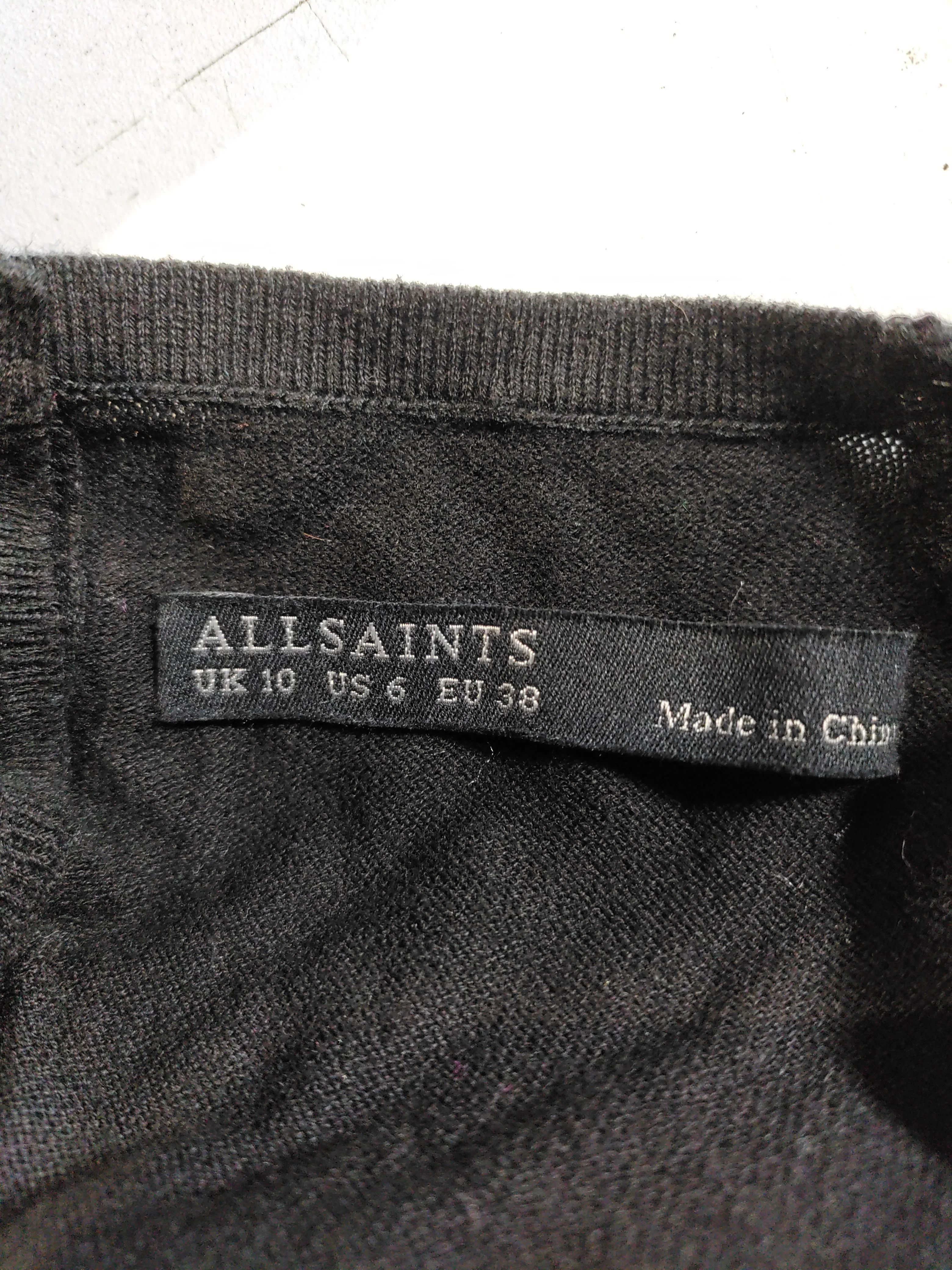 AllSaints T-Shirt Midi Dress UK10 in Black - Image 5