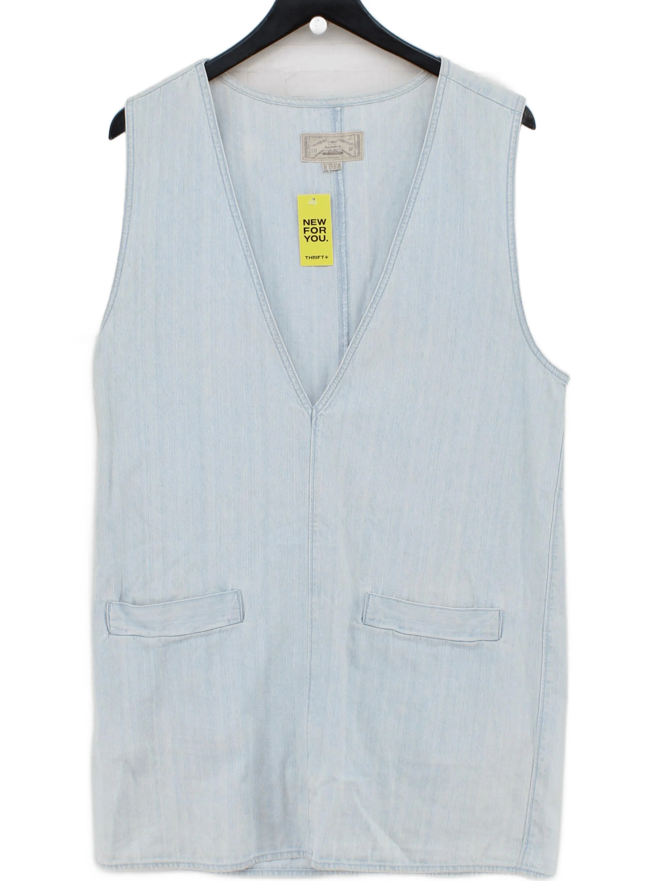 AllSaints Tank Mini Dress UK12 in Blue