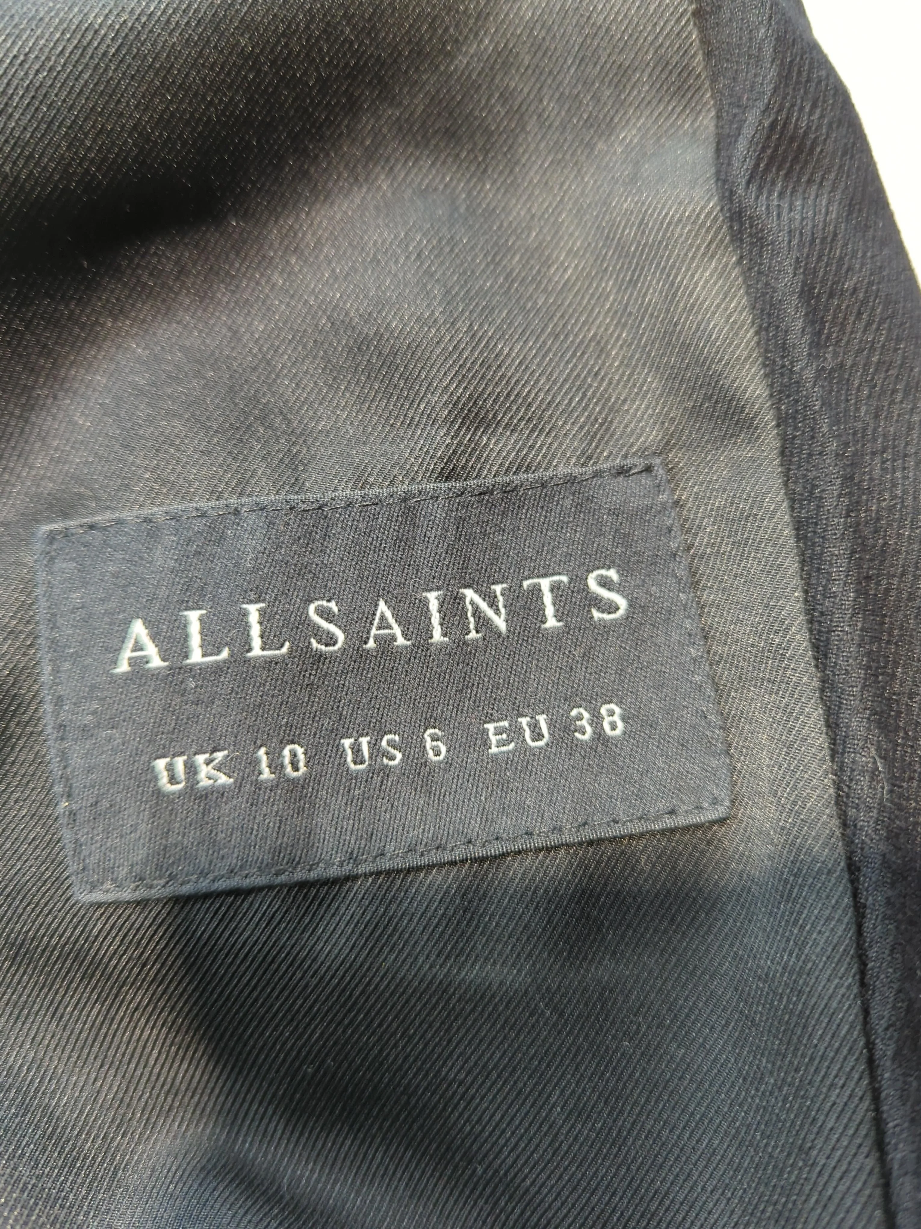 AllSaints Women's Blazer UK 10 Black 100% Other Overcoat - Image 6