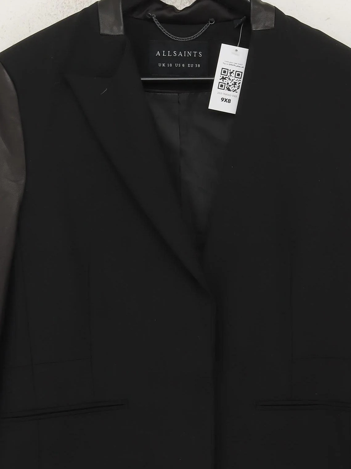 AllSaints Women's Blazer UK 10 Black Polyester - Image 3