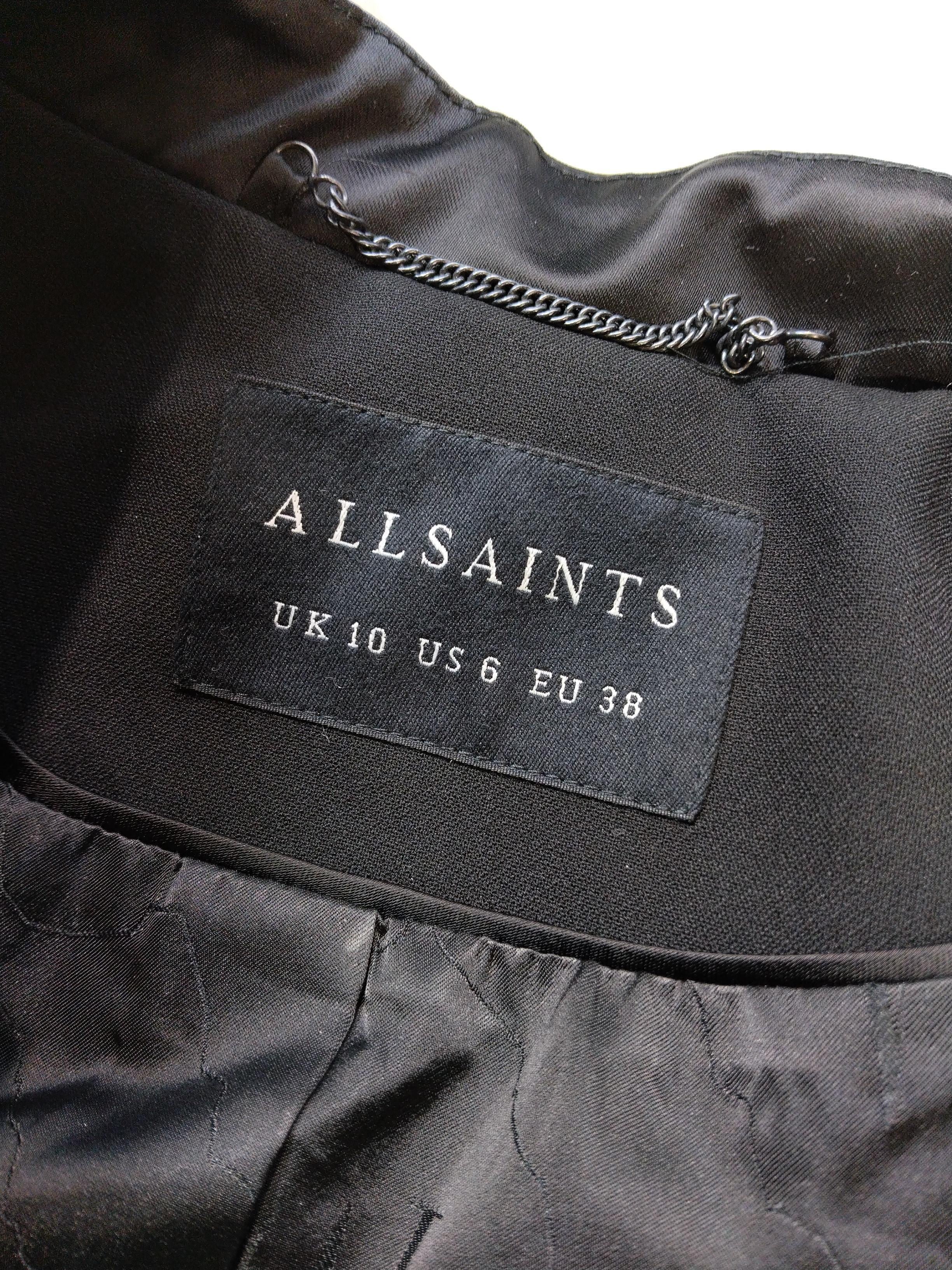 AllSaints Women's Blazer UK 10 Black Polyester - Image 5