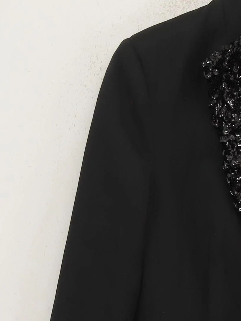 AllSaints Women's Blazer UK 6 Black Polyester with Viscose, Elastane Overcoat - Image 4