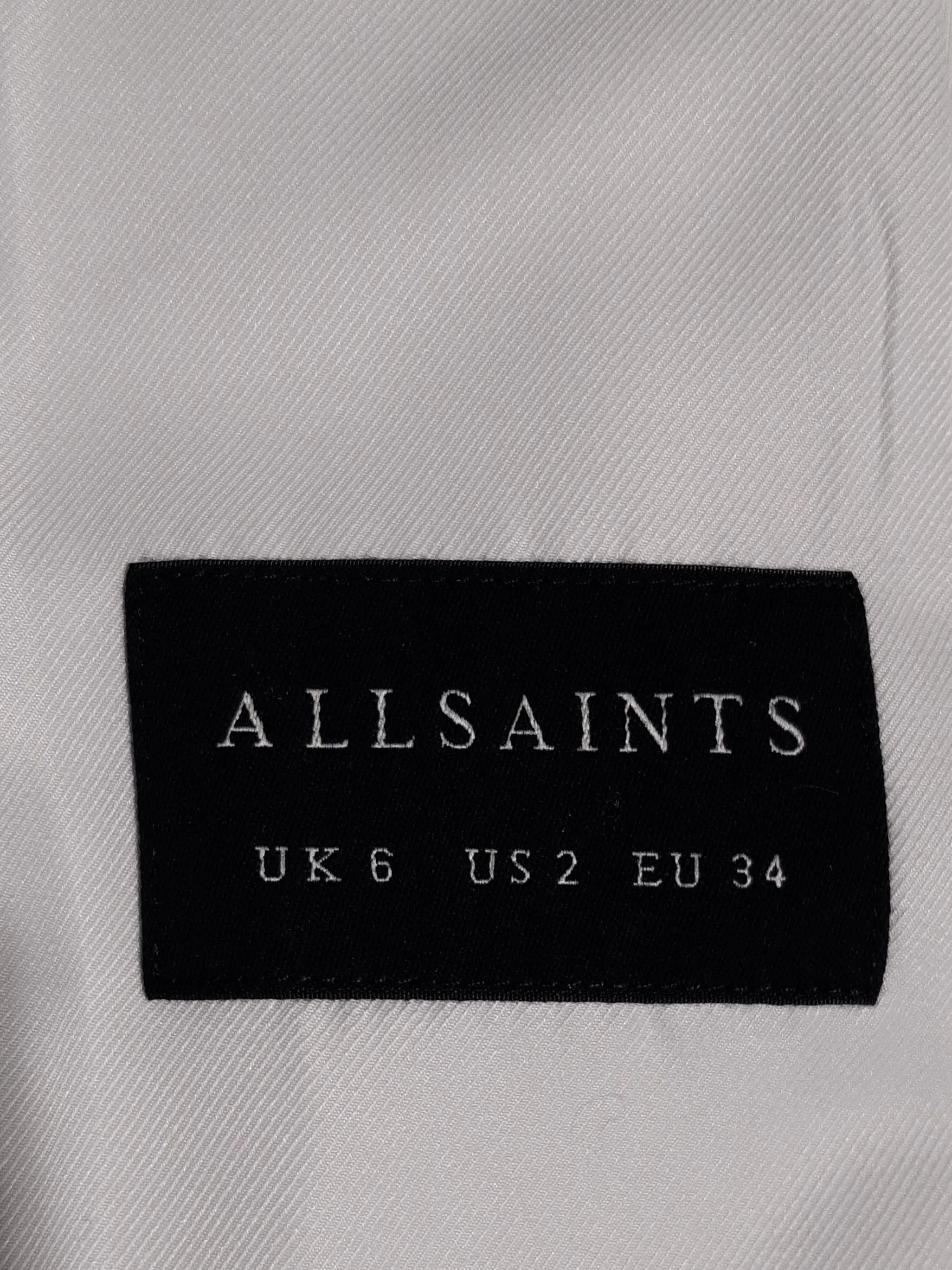 AllSaints Women's Blazer UK 6 Blue Cotton with Elastane Overcoat - Image 6
