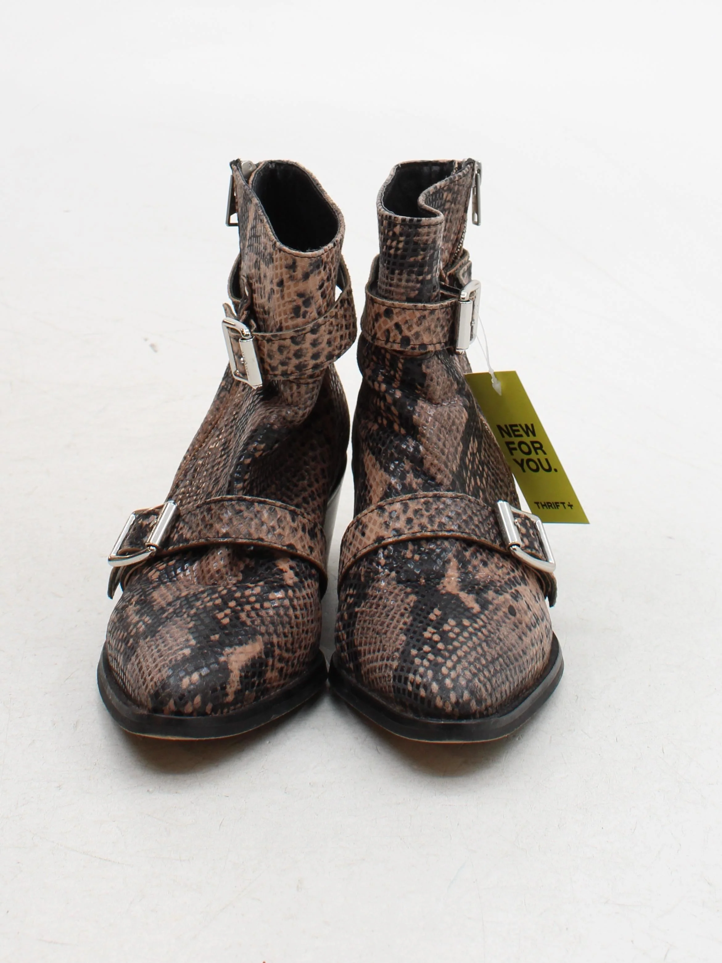 AllSaints Women's Boots UK 5 Brown Animal Print 100% Leather Cowboy - Image 2