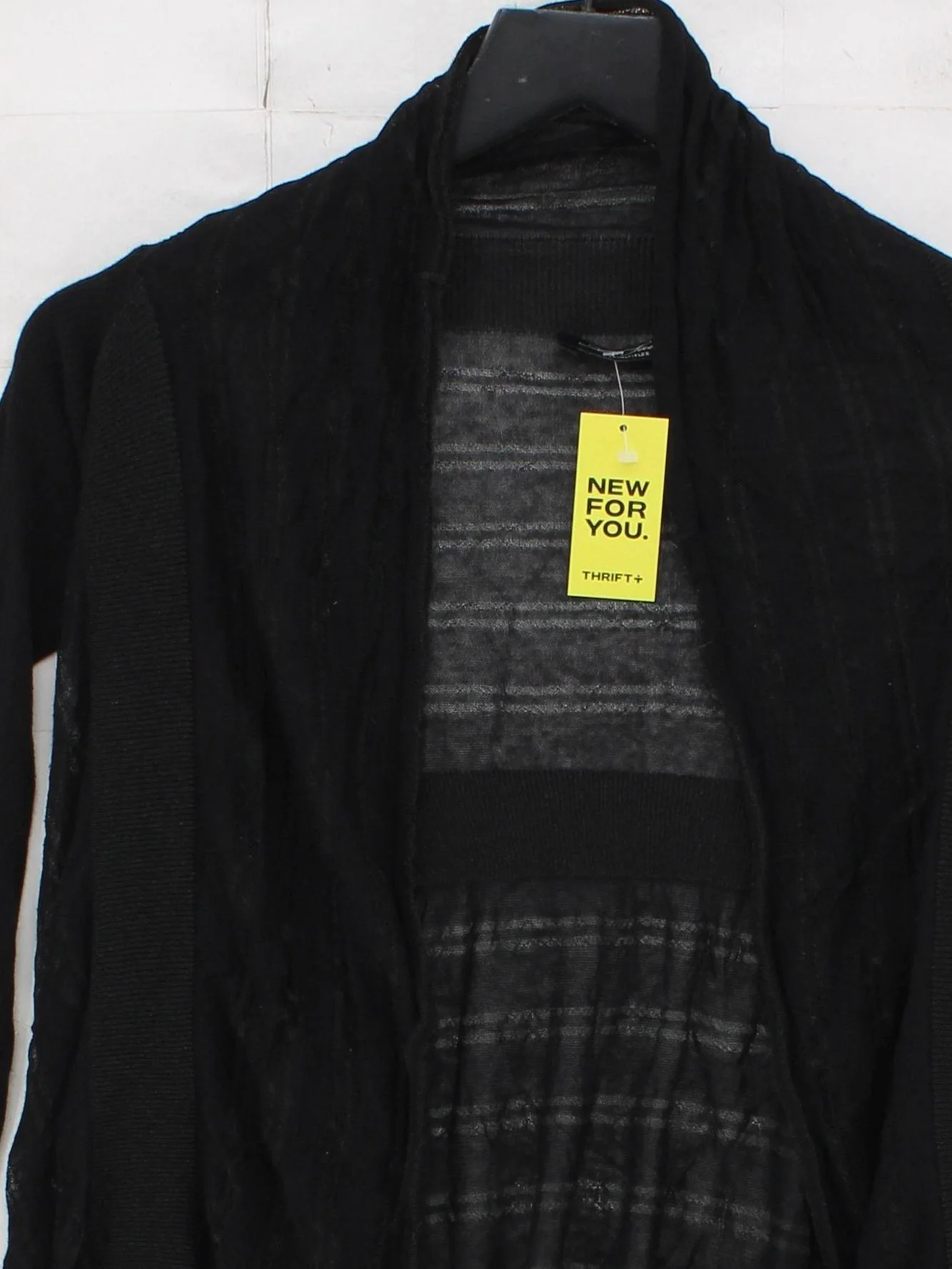 AllSaints Women's Cardigan UK 6 Black Viscose with Cotton, Polyester Cardigan - Image 3