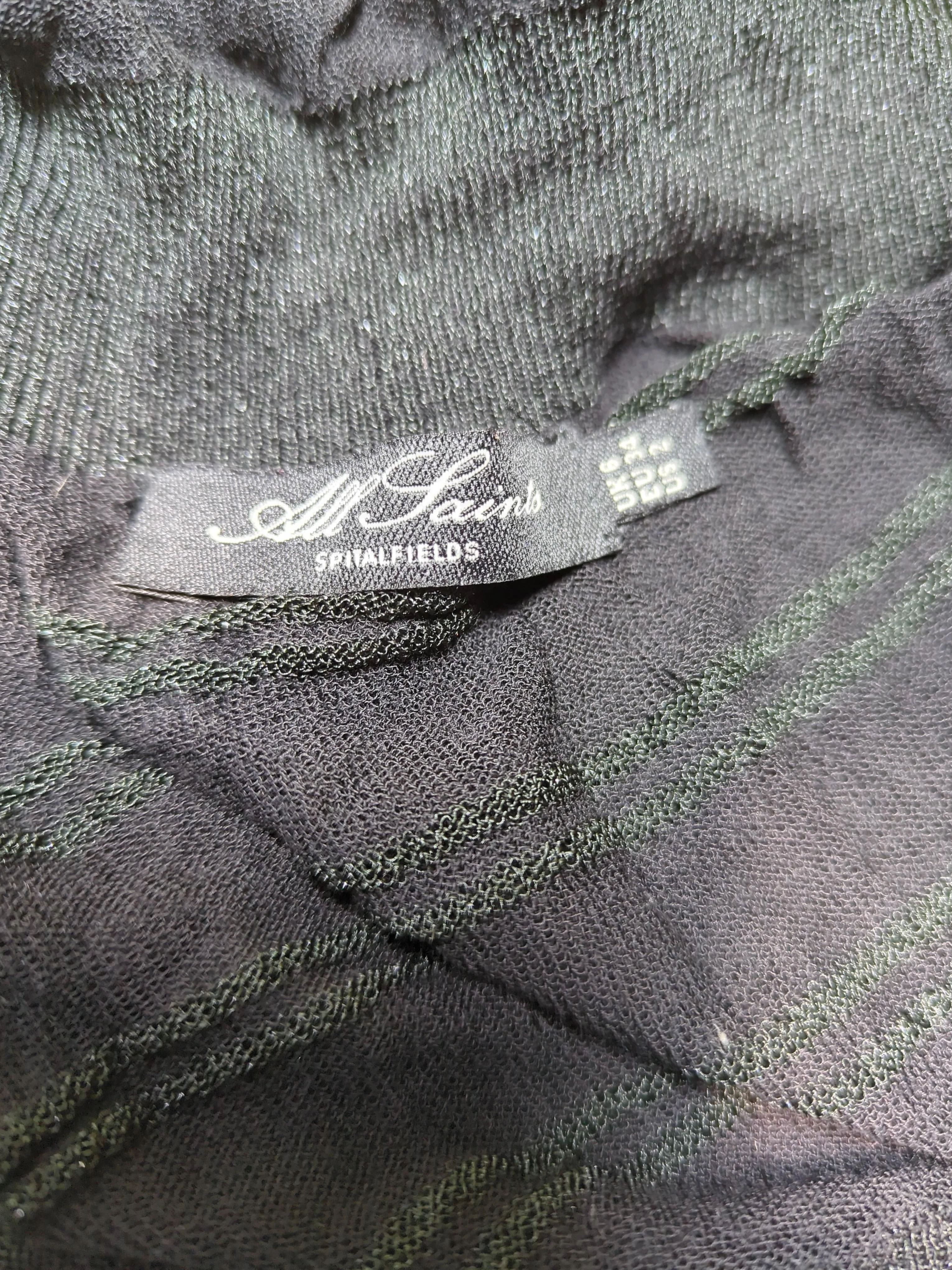 AllSaints Women's Cardigan UK 6 Black Viscose with Cotton, Polyester Cardigan - Image 5