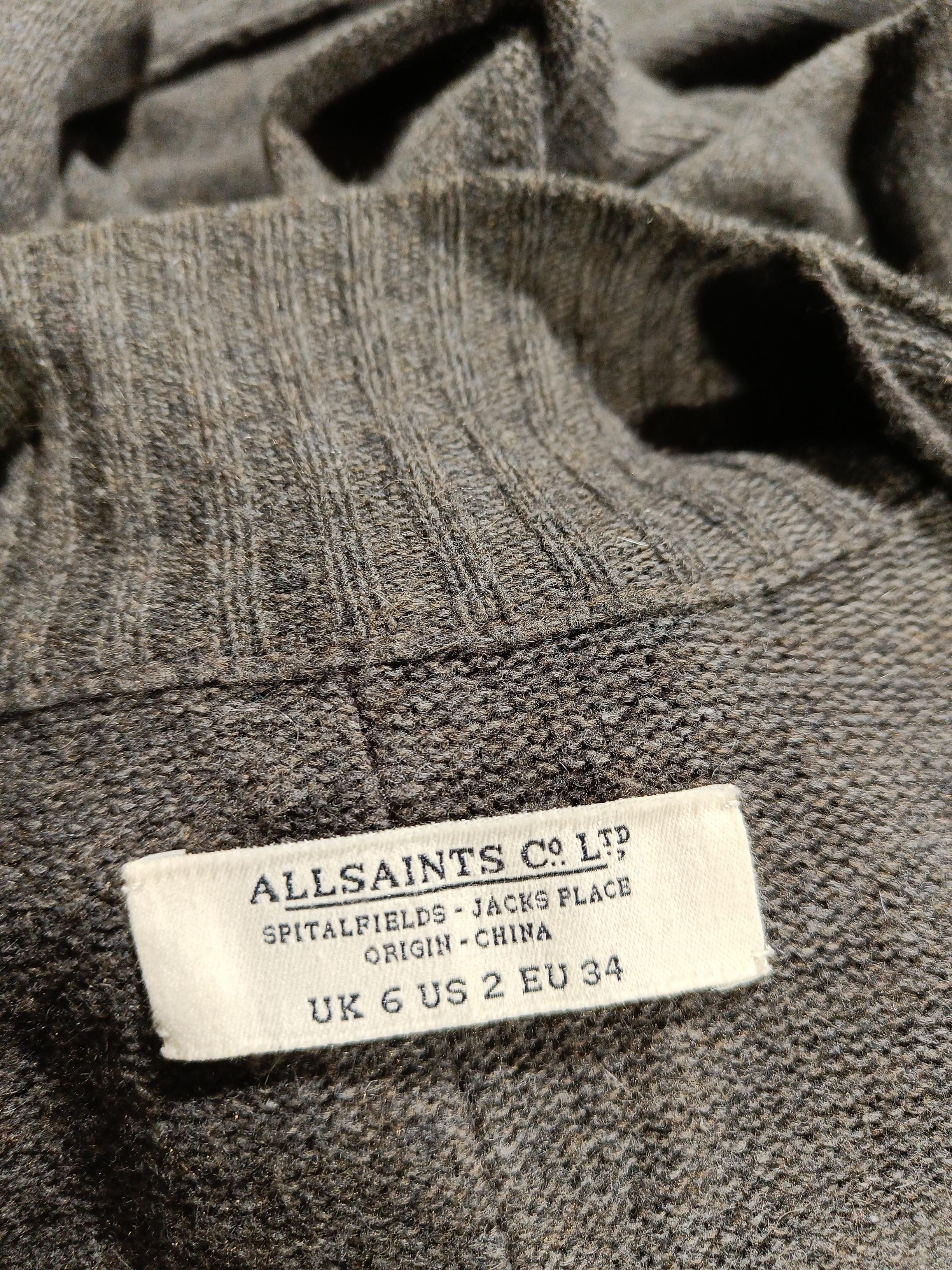 AllSaints Women's Cardigan UK 6 Grey Viscose - Image 6