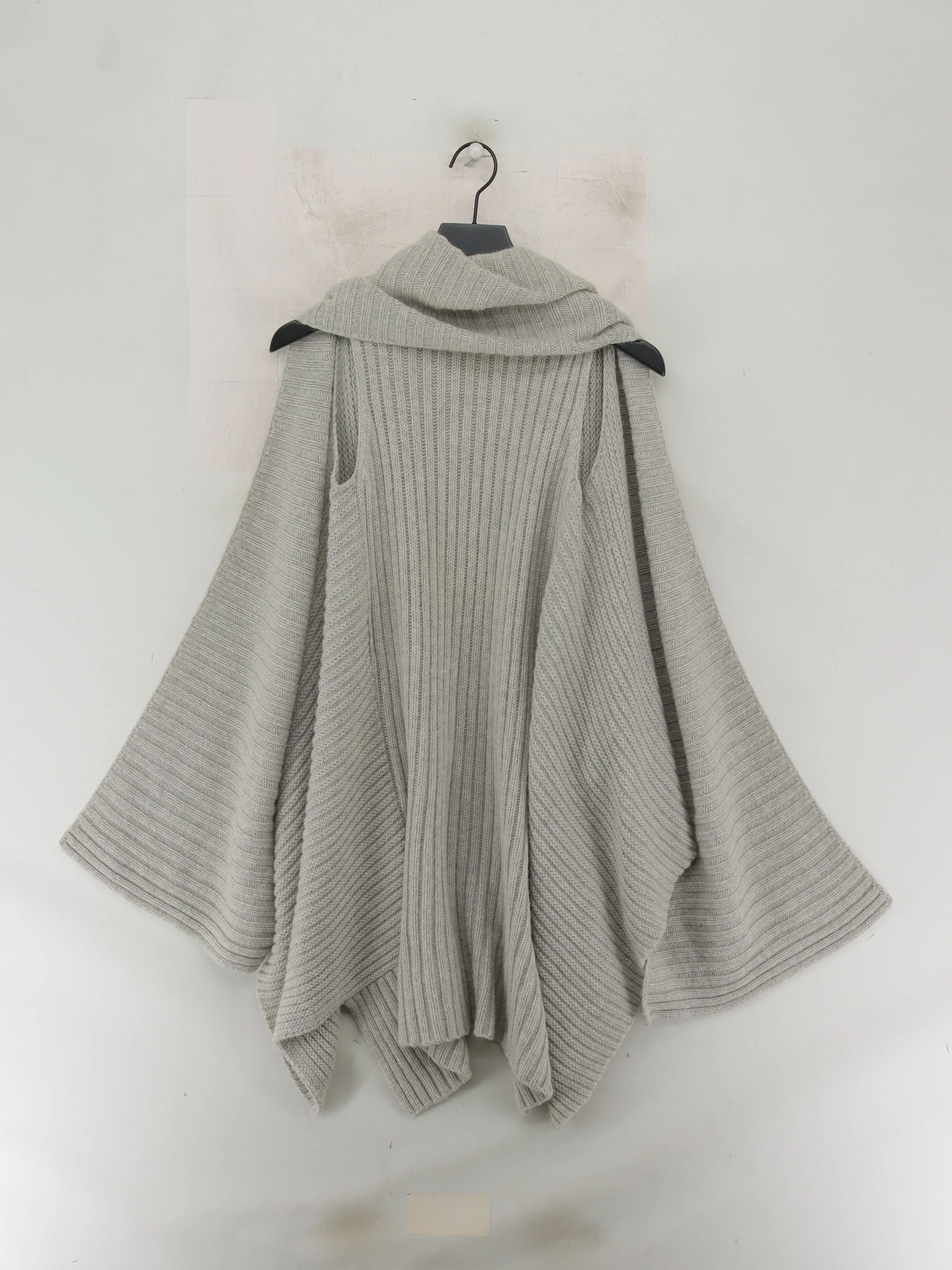 AllSaints Women's Cardigan XS Grey Wool with Nylon, Other Roll Neck Cardigan - Image 2