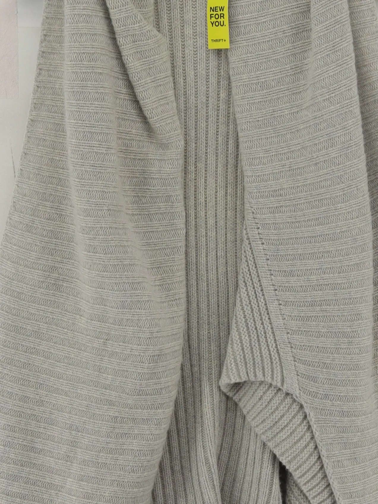 AllSaints Women's Cardigan XS Grey Wool with Nylon, Other Roll Neck Cardigan - Image 3