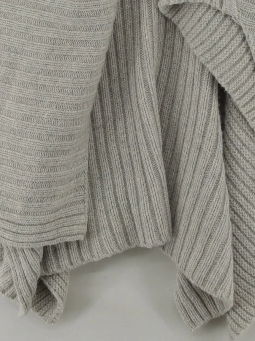 AllSaints Women's Cardigan XS Grey Wool with Nylon, Other Roll Neck Cardigan - Image 4