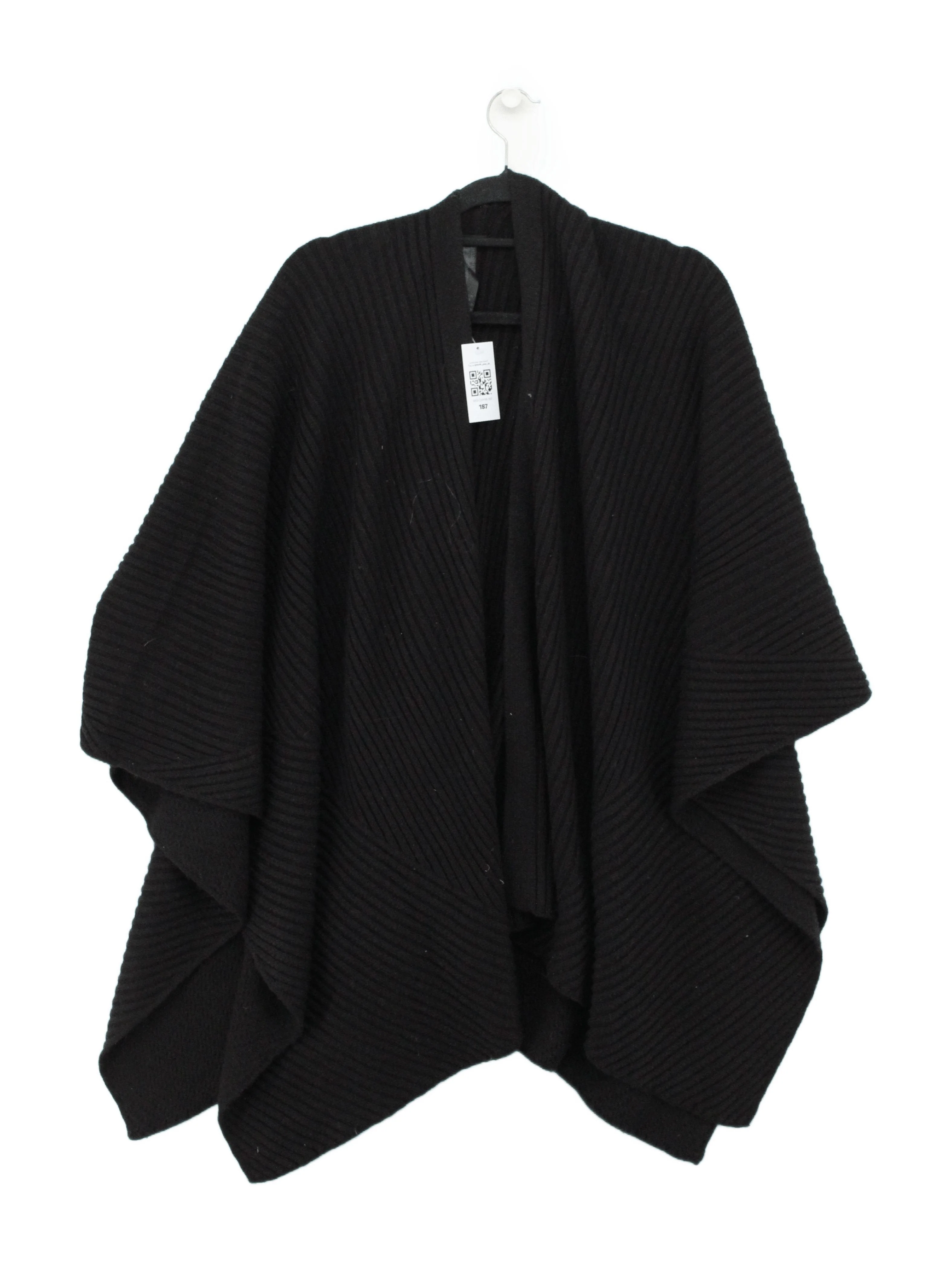AllSaints Women's Coat M Black Acrylic with Wool Anorak