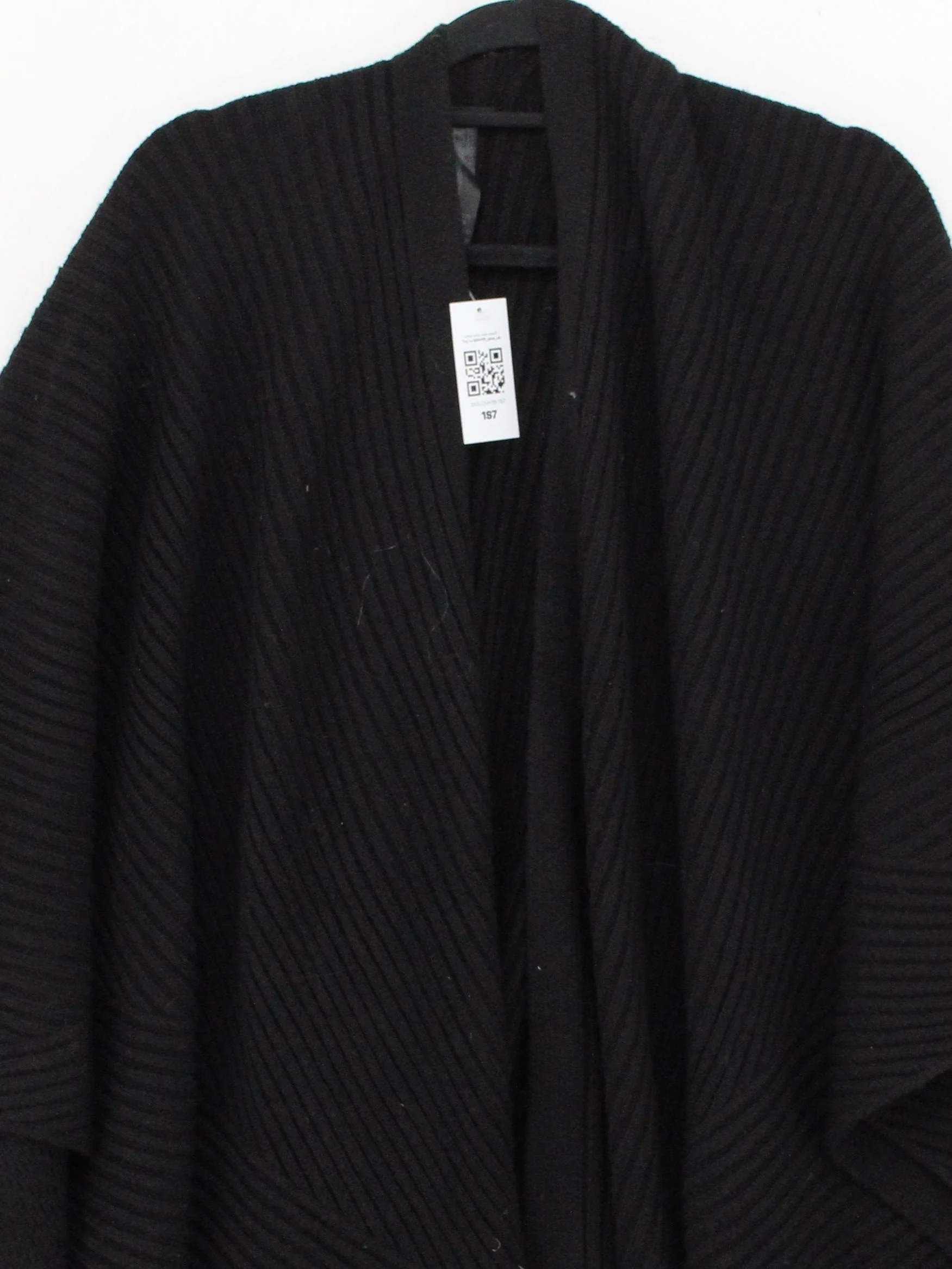 AllSaints Women's Coat M Black Acrylic with Wool Anorak - Image 3