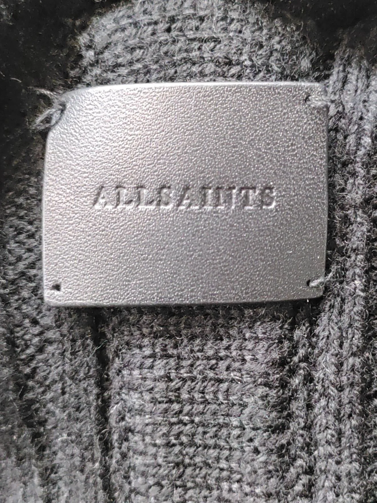 AllSaints Women's Coat M Black Acrylic with Wool Anorak - Image 5