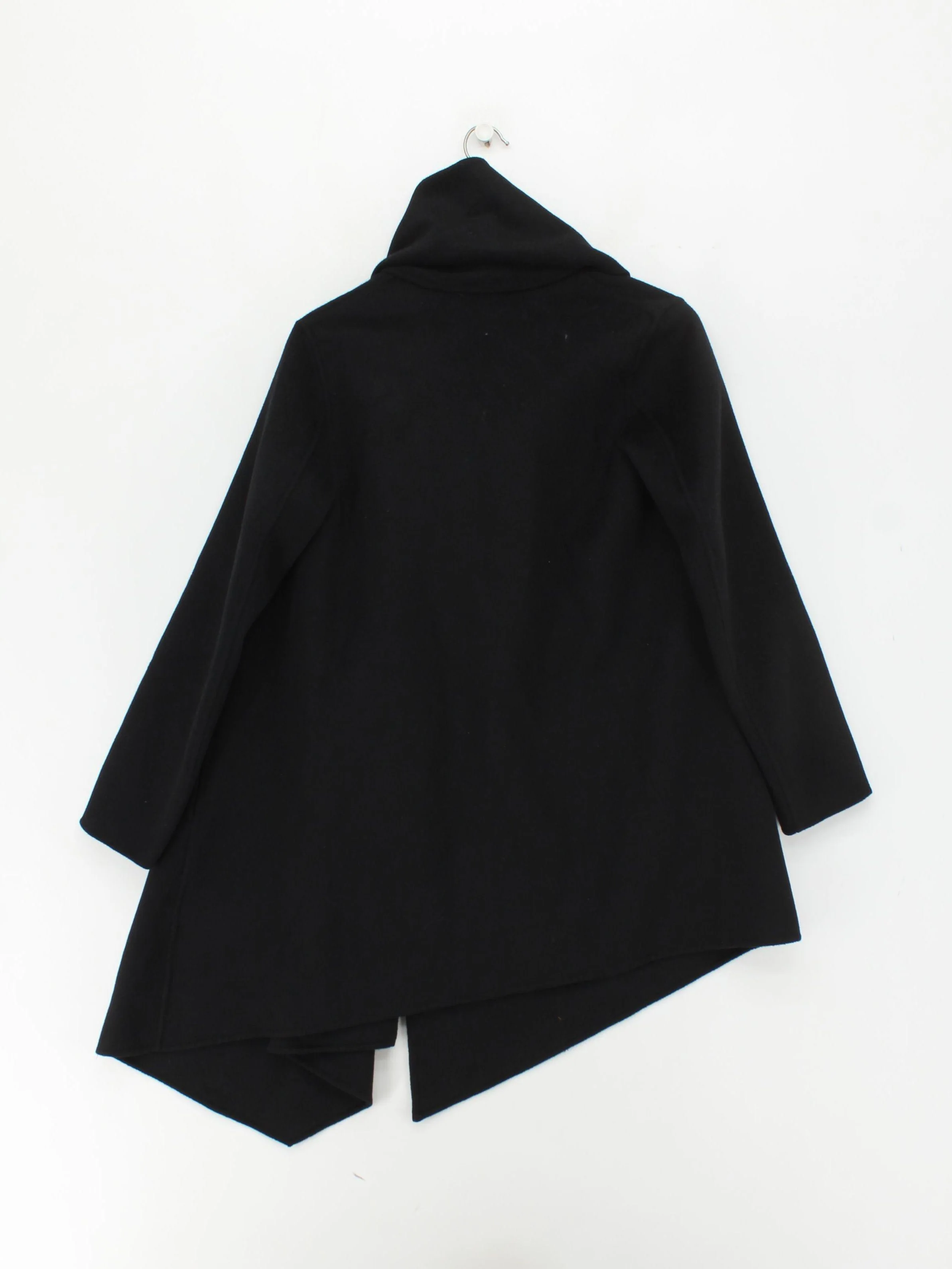 AllSaints Women's Coat UK 8 Black Wool with Polyester, Viscose, Acrylic Overcoat - Image 2