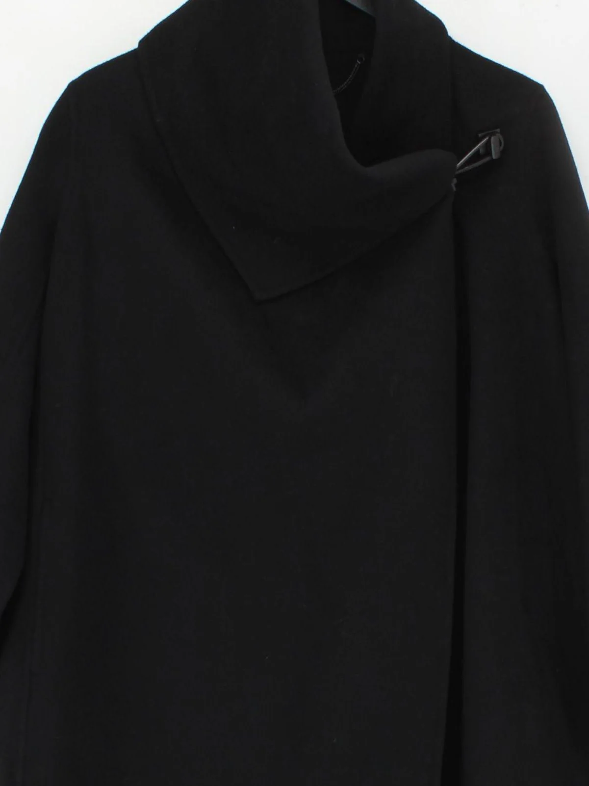 AllSaints Women's Coat UK 8 Black Wool with Polyester, Viscose, Acrylic Overcoat - Image 3