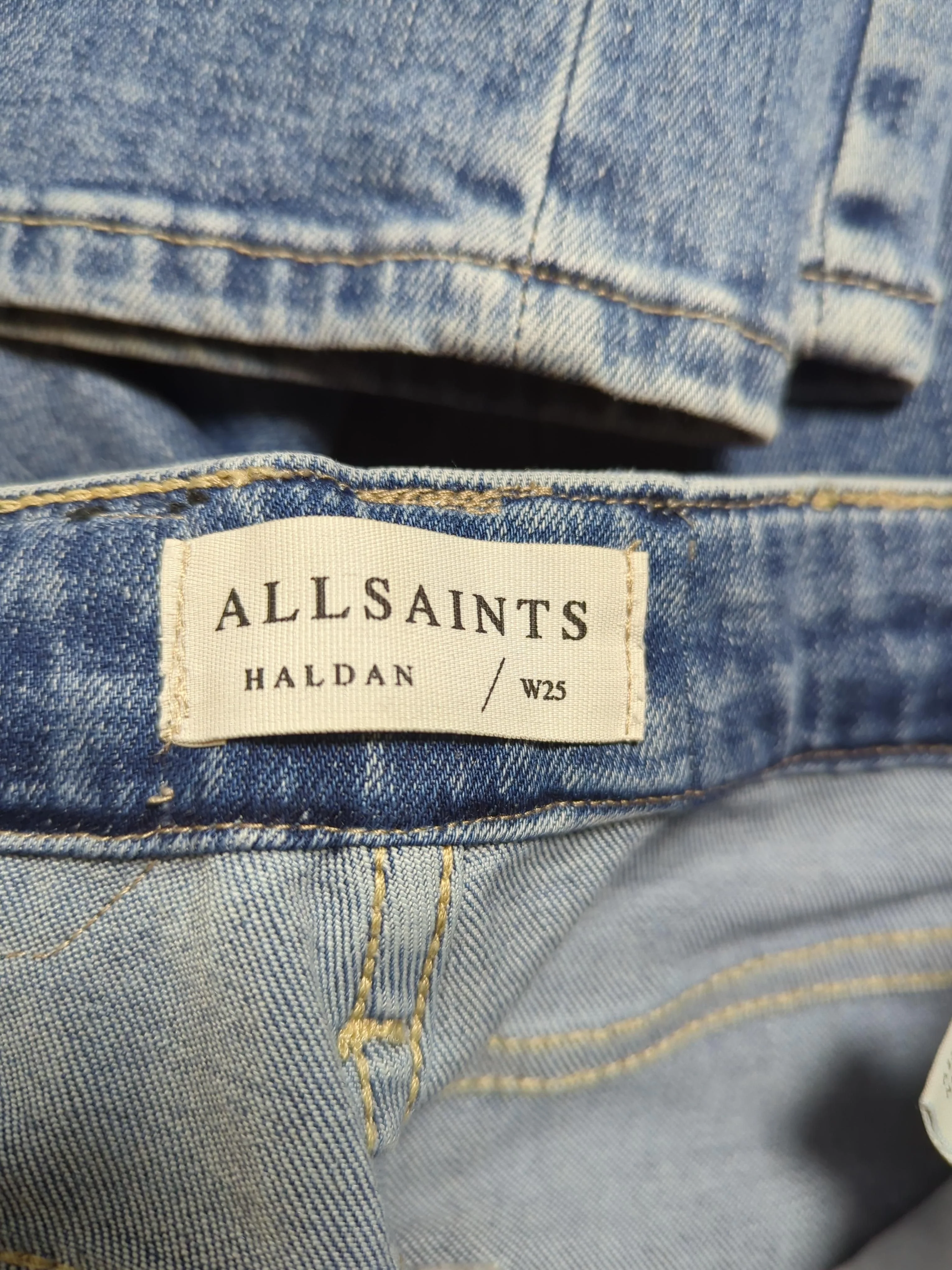 AllSaints Women's Jeans W 25 in Blue 100% Cotton Straight - Image 5
