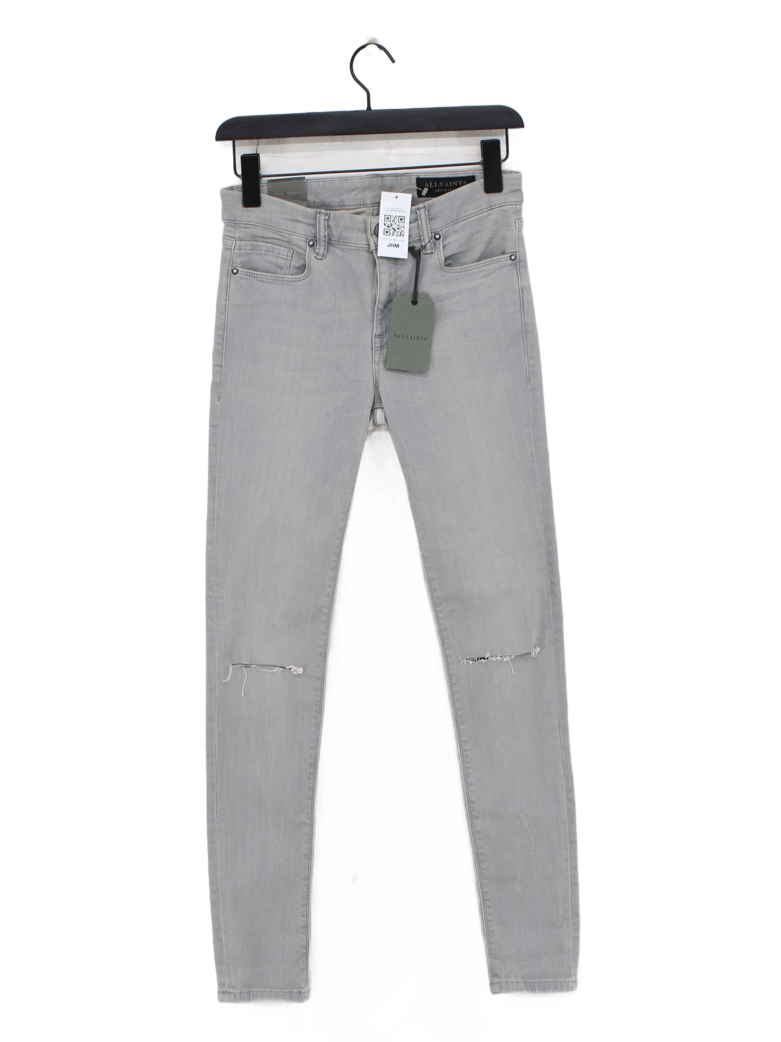 AllSaints Women's Jeans W 28 in Grey Cotton with Elastane Skinny New with tags