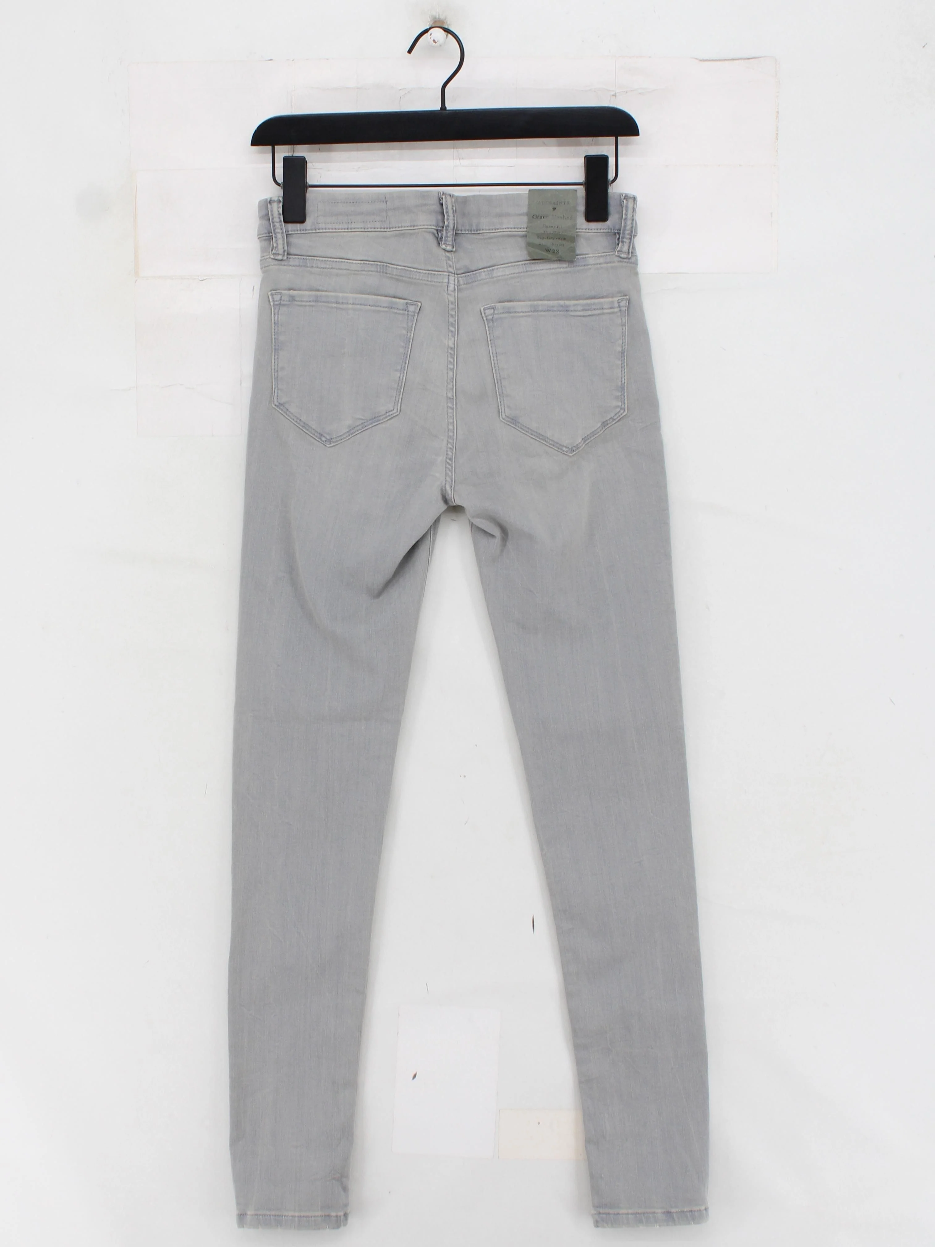 AllSaints Women's Jeans W 28 in Grey Cotton with Elastane Skinny New with tags - Image 2