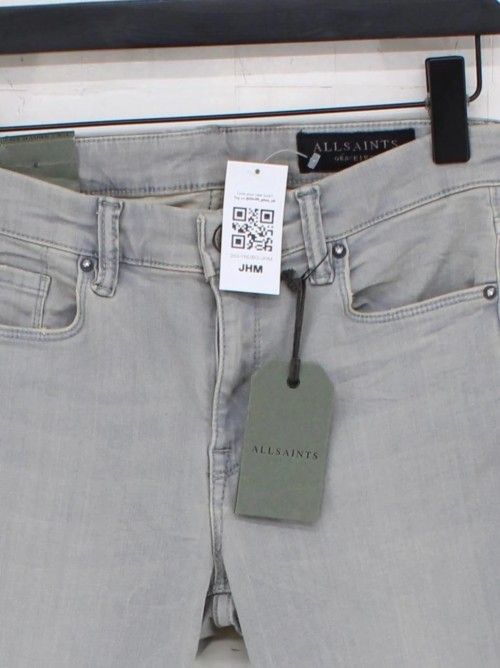 AllSaints Women's Jeans W 28 in Grey Cotton with Elastane Skinny New with tags - Image 3