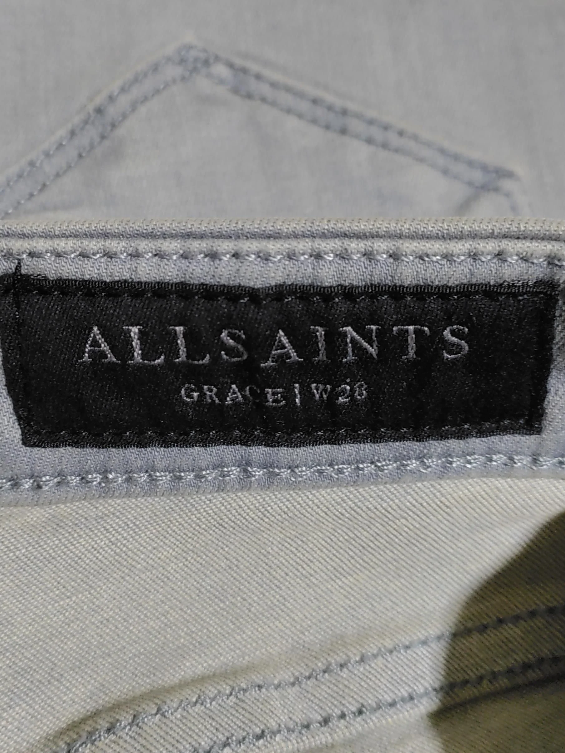 AllSaints Women's Jeans W 28 in Grey Cotton with Elastane Skinny New with tags - Image 5