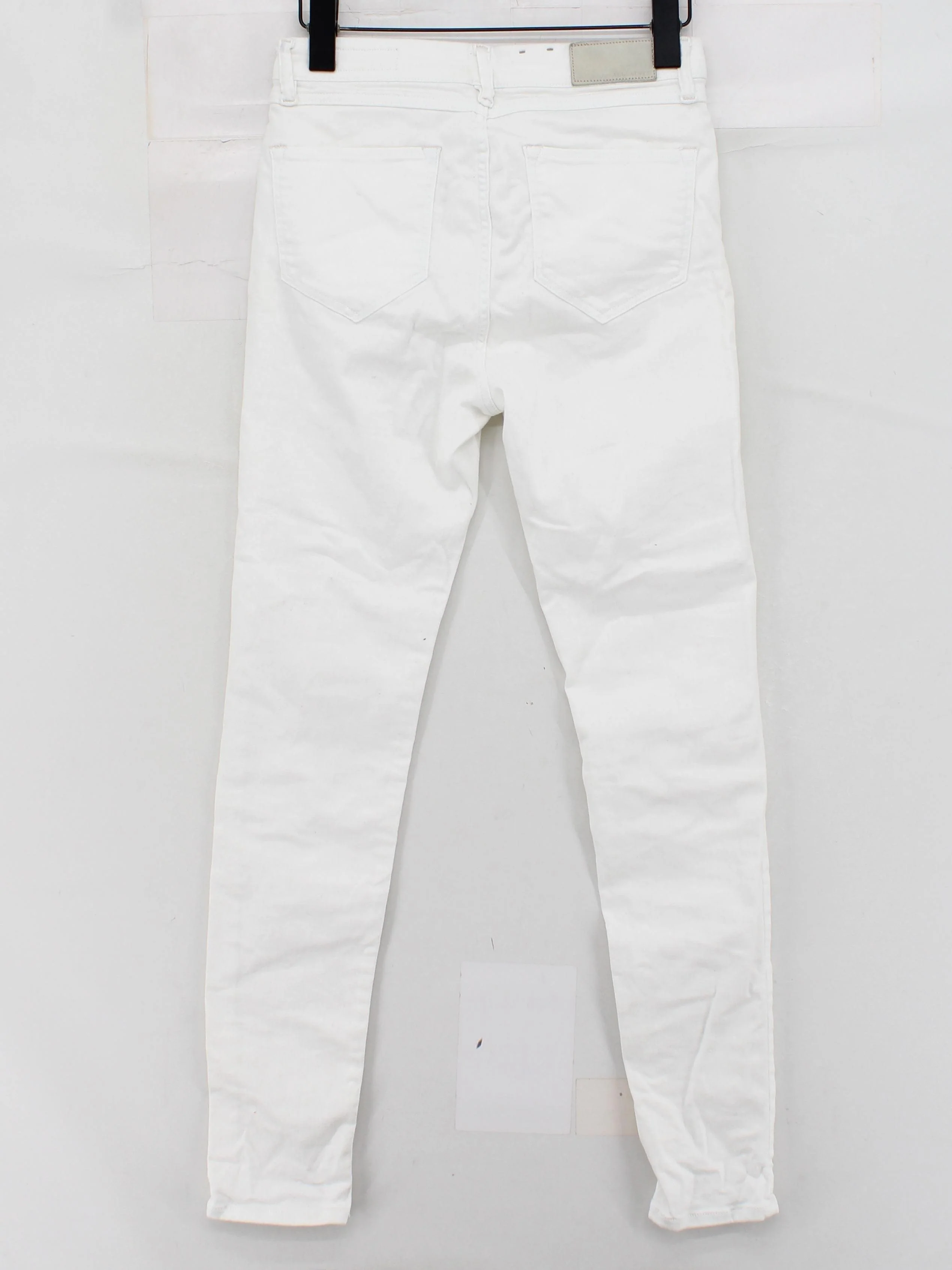 AllSaints Women's Jeans W 29 in White Cotton with Polyester, Elastane Skinny - Image 2