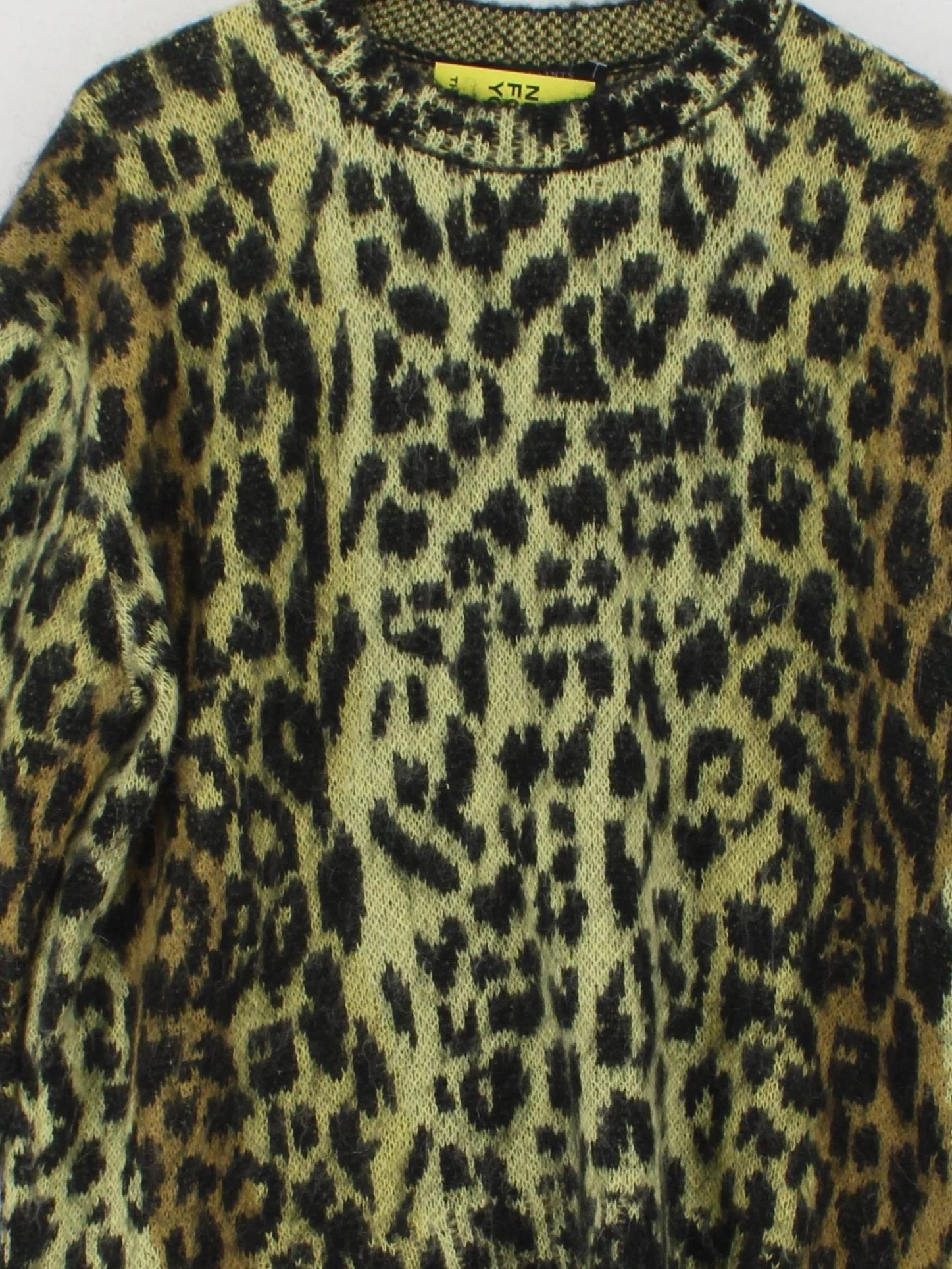 AllSaints Women's Jumper L Yellow Acrylic with Mohair, Polyamide Pullover - Image 3