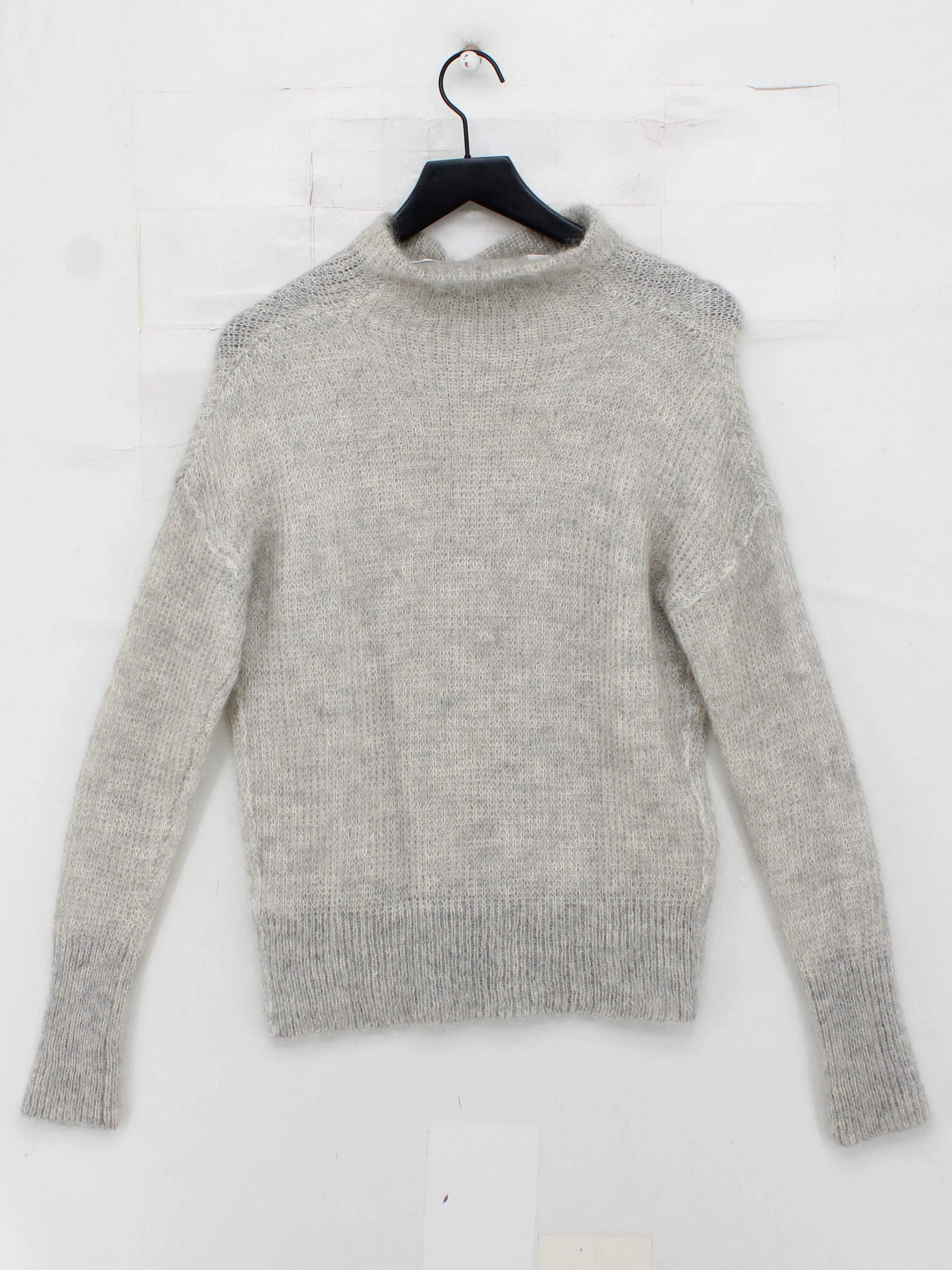 AllSaints Women's Jumper S Grey Mohair with Nylon, Wool, Elastane Pullover - Image 2