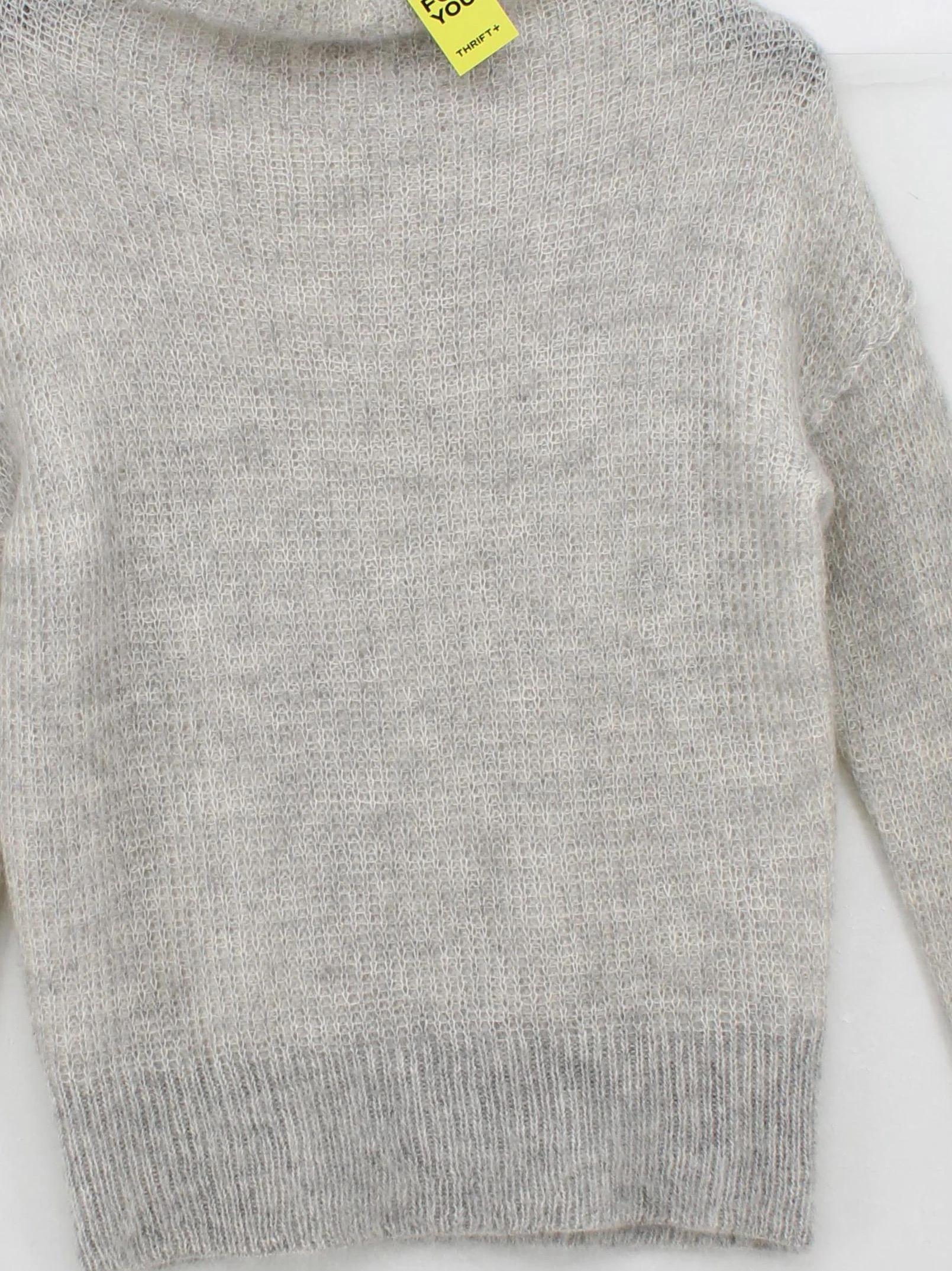 AllSaints Women's Jumper S Grey Mohair with Nylon, Wool, Elastane Pullover - Image 3